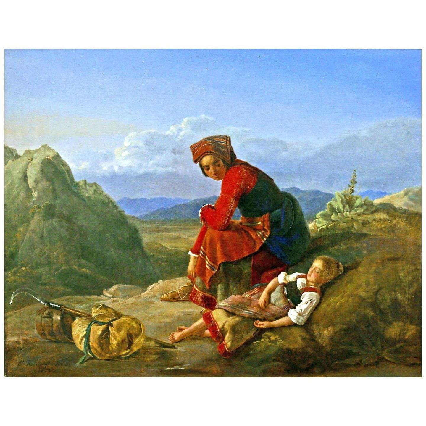 - Leopold Robert. Femme de Sonnino et sa fille endormie. 1822. MAH Neuchatel