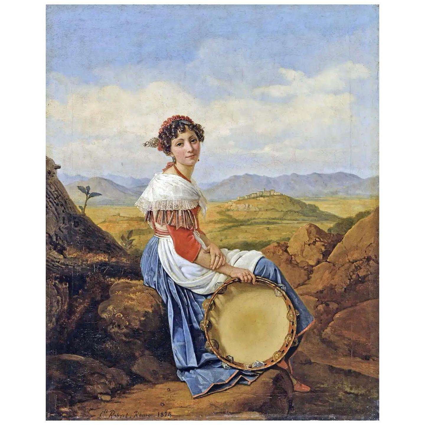 - Leopold Robert. Fille dans la campagne de Rome. 1824. Musee du Louvre