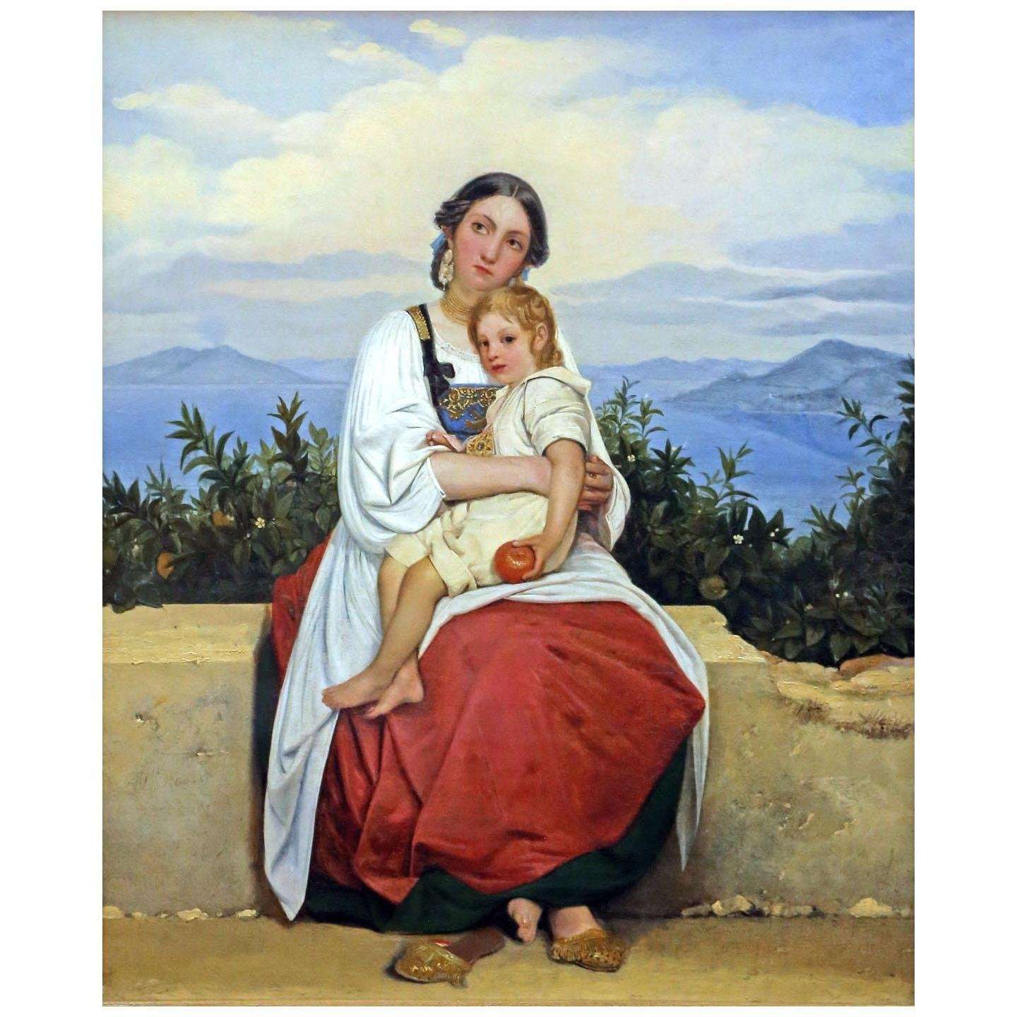 - Leopold Robert. Femme de Procida avec son enfant. 1826. Neue Pinakothek Munchen