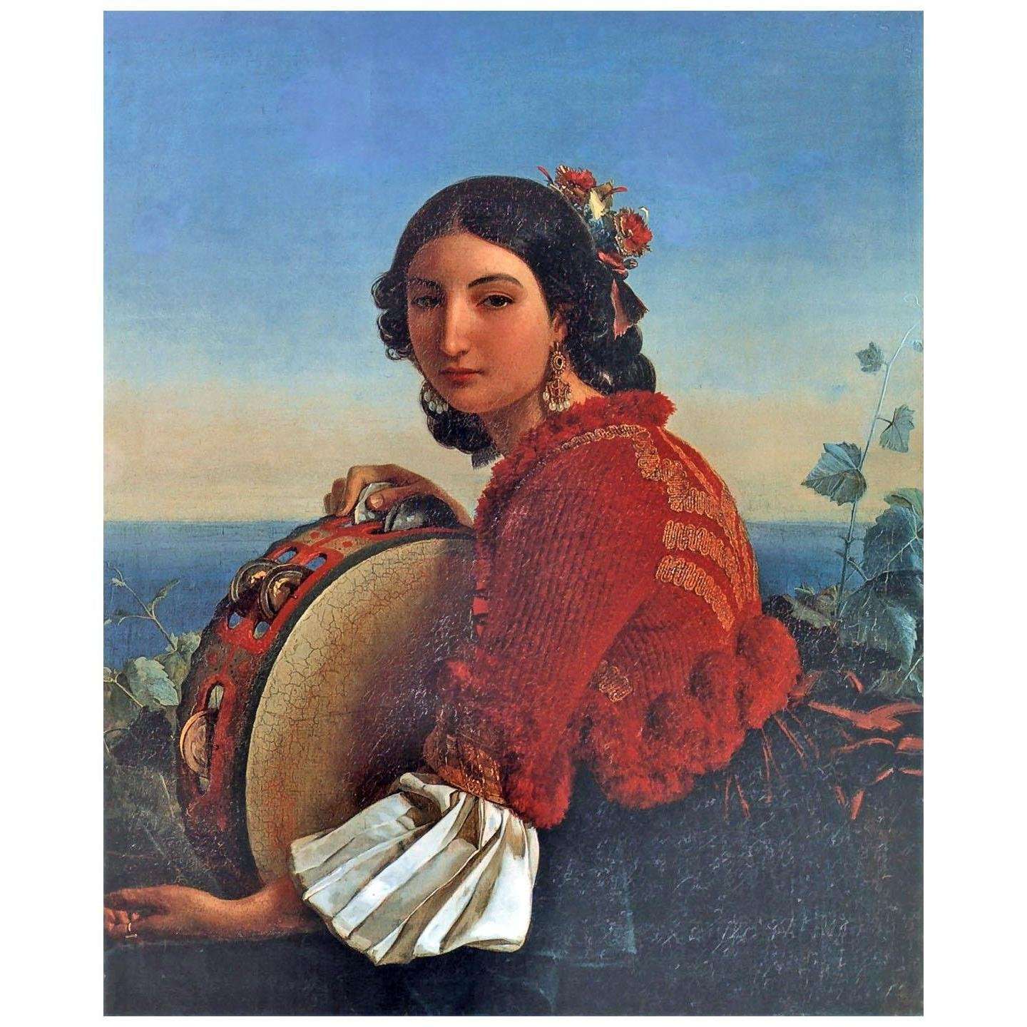 - Leopold Robert. Jeune fille avec un tambourin. 1827. MAH Neuchatel