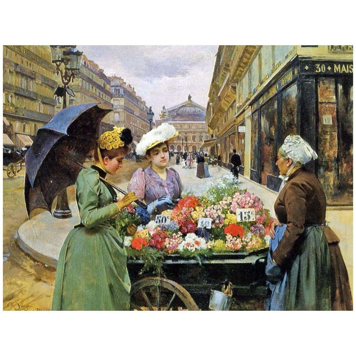  Louis Marie de Schryver. Rue du Faubourg Saint Honor?. 1890