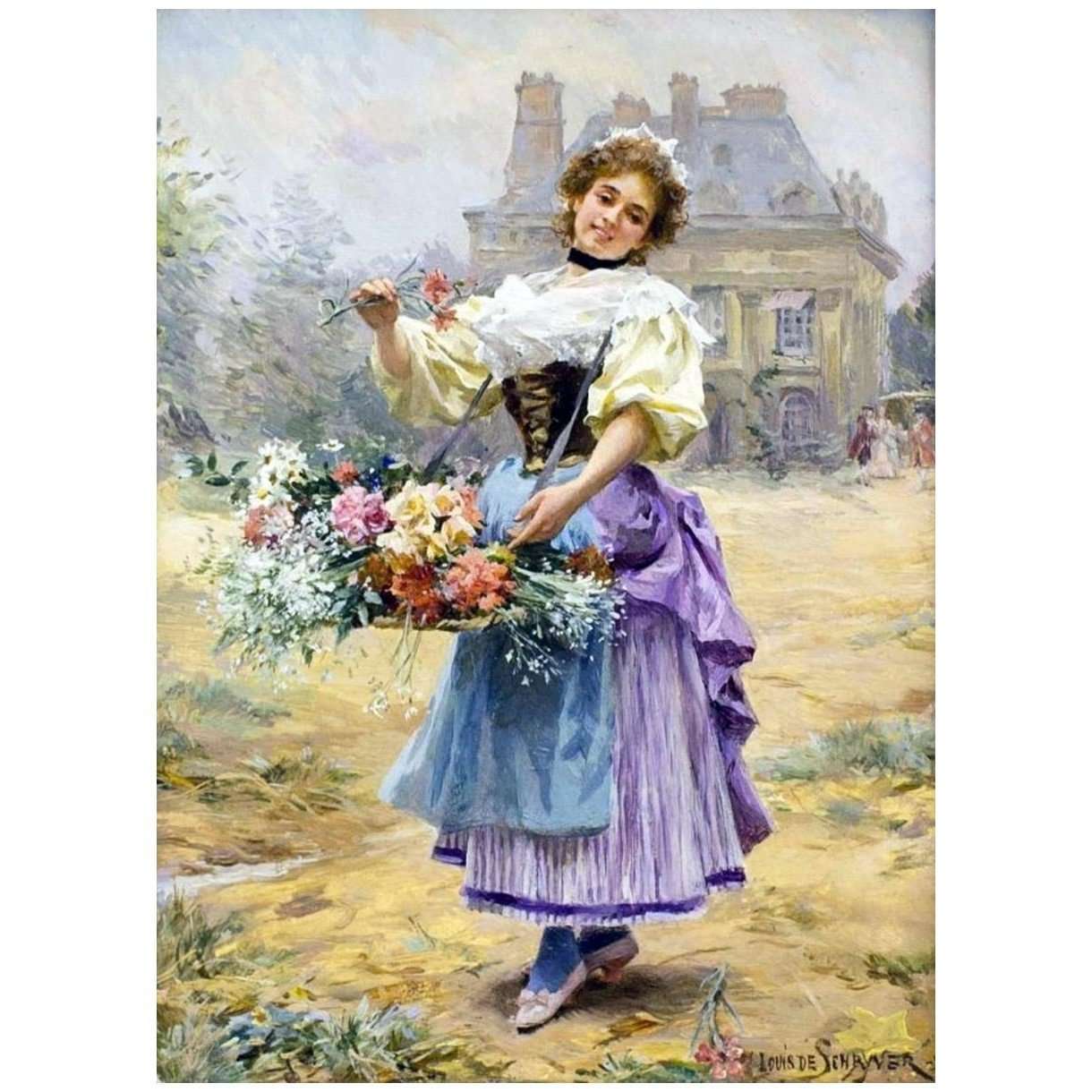  Louis Marie de Schryver. Le marchand des fleurs. 1896