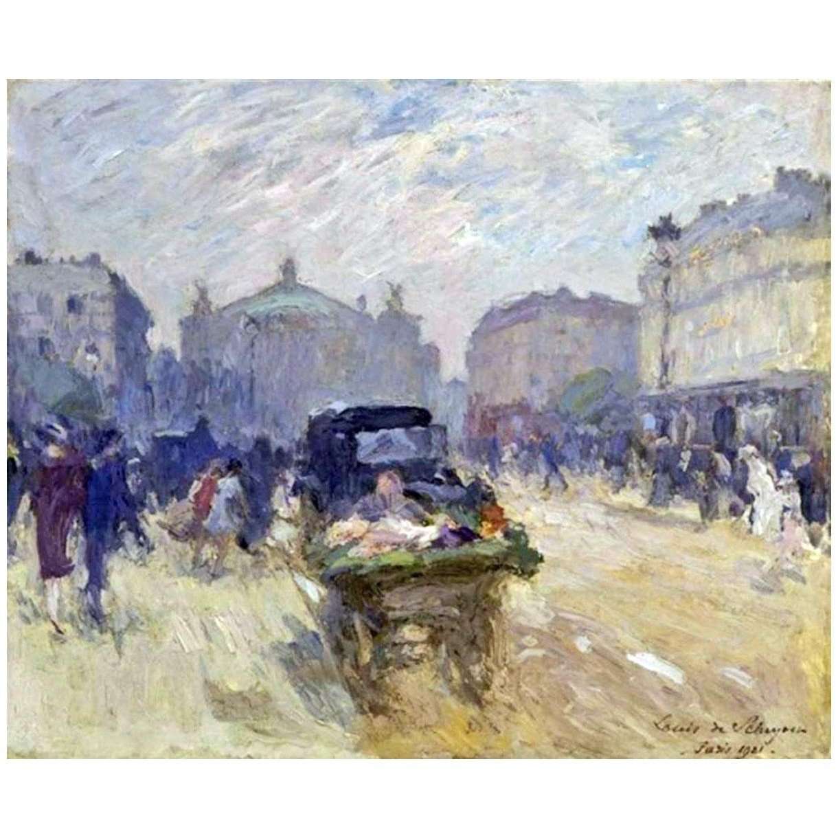  Louis Marie de Schryver. Paris. Place de lOp?ra. 1921