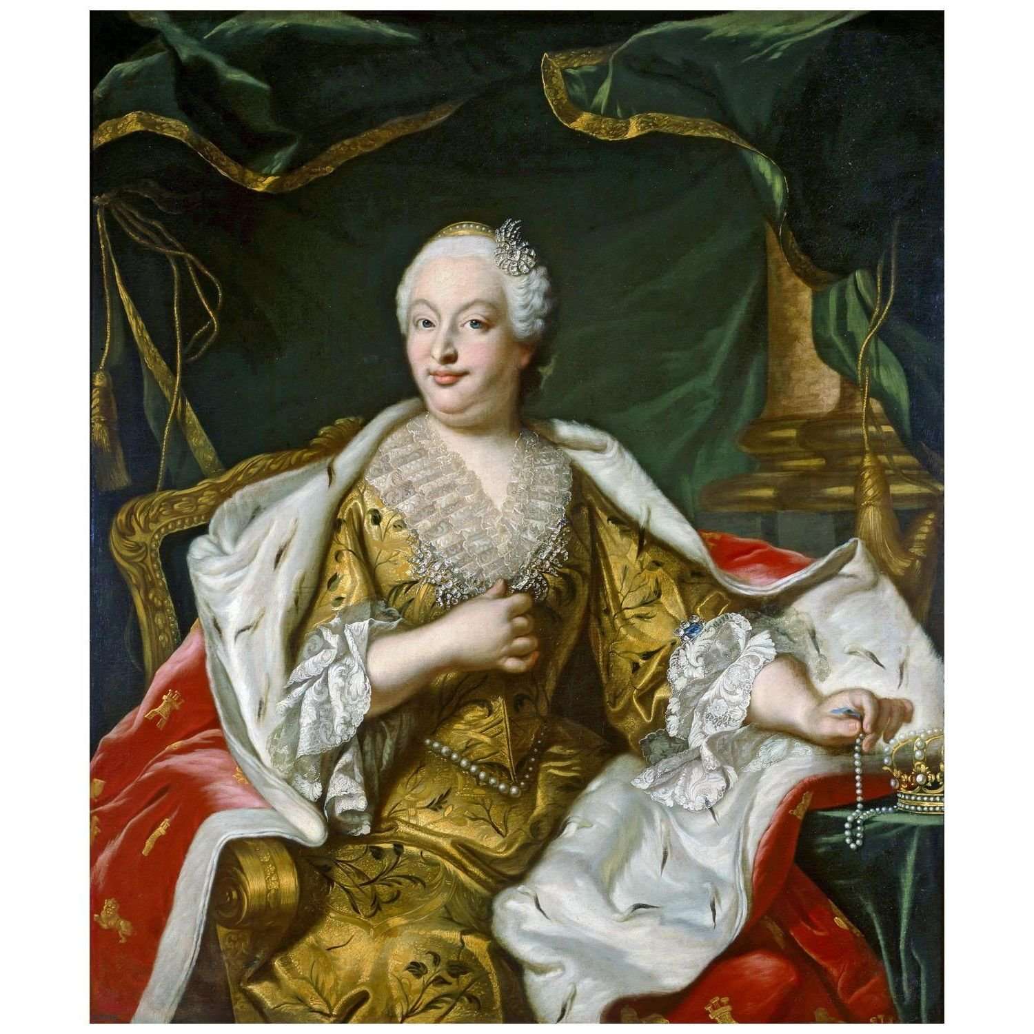- Louis-Michel van Loo. Reine Barbara de Bragance. 1750. Museo del Prado