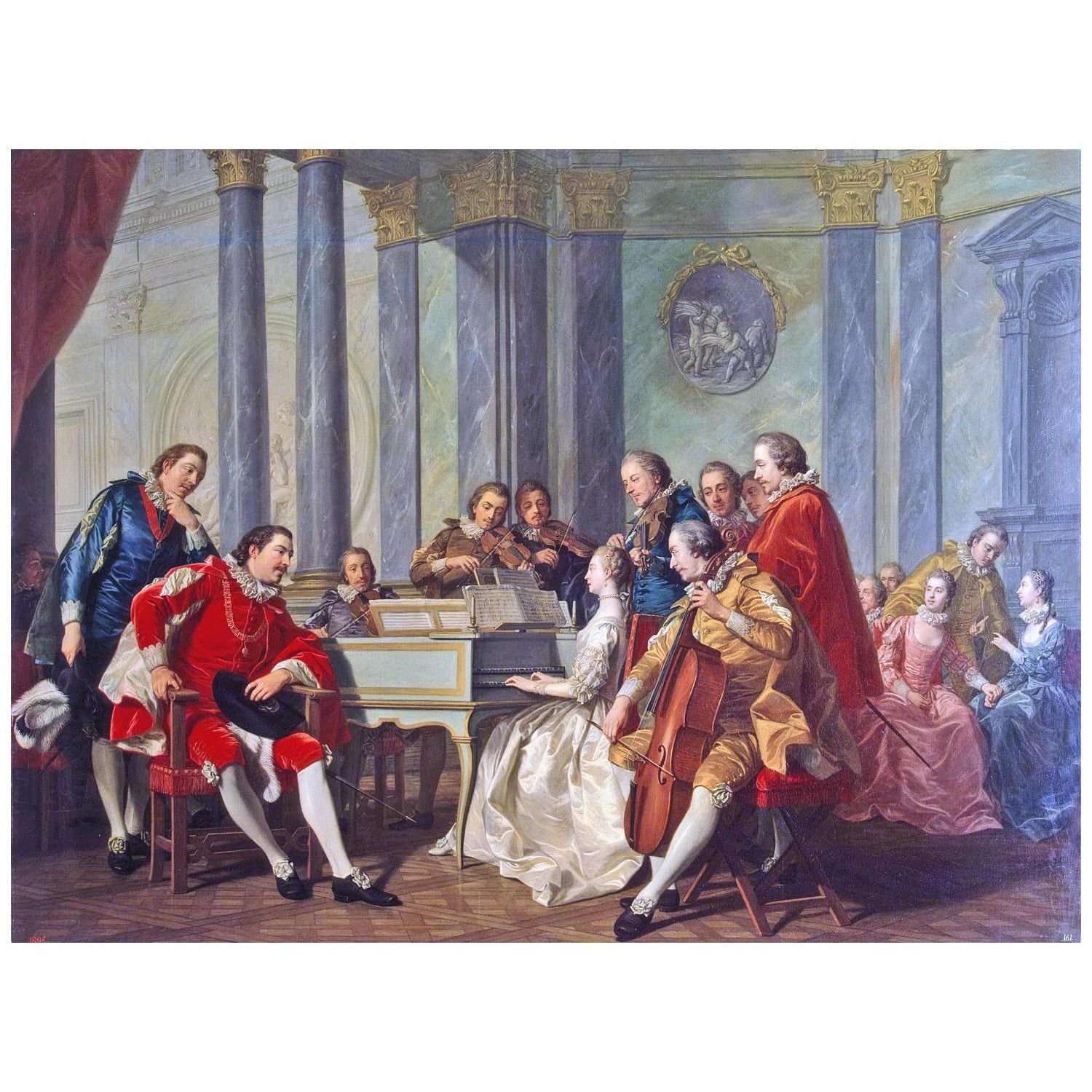 - Louis-Michel van Loo. Sixtet. La famille Van Loo. 1768. Hermitage Museum