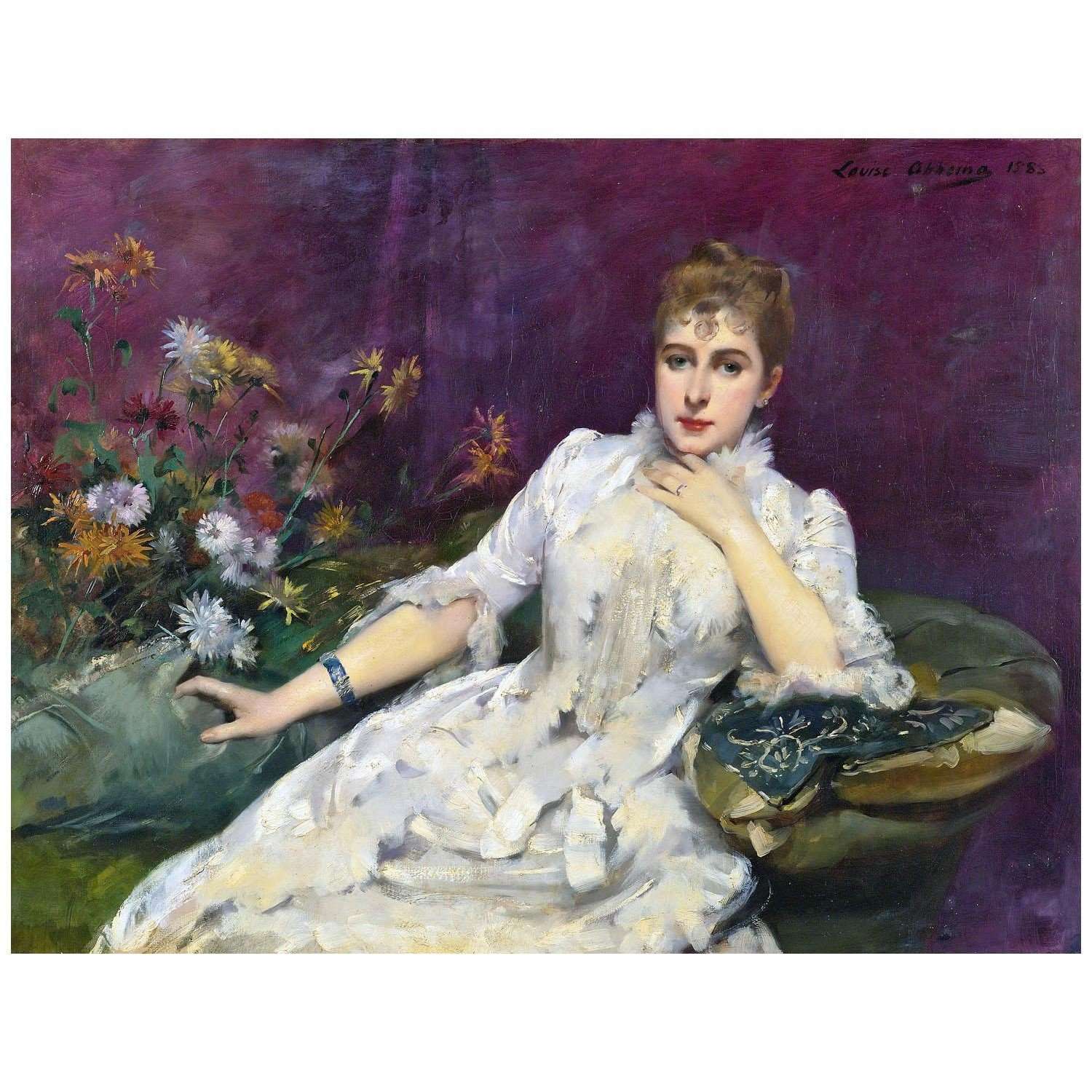  Louise Abbema. La dame avec les fleurs. 1883. Collection privee