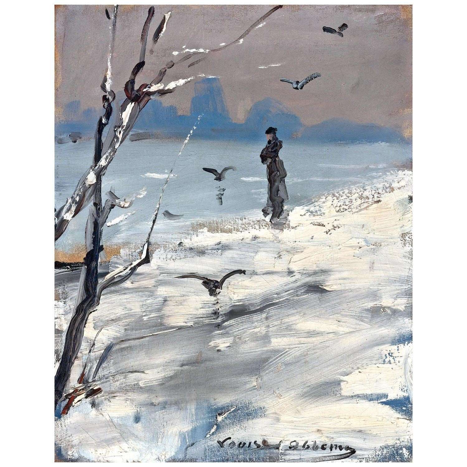  Louise Abbema. Sur promenade dhivers. 1907. Collection privee