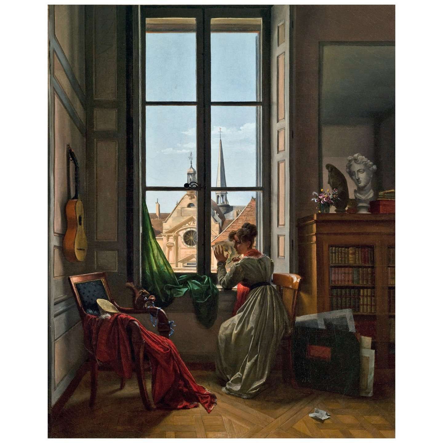 - Louise Drolling. Jeune femme tra?ant une Fleur. 1822. Saint Louis Art Museum