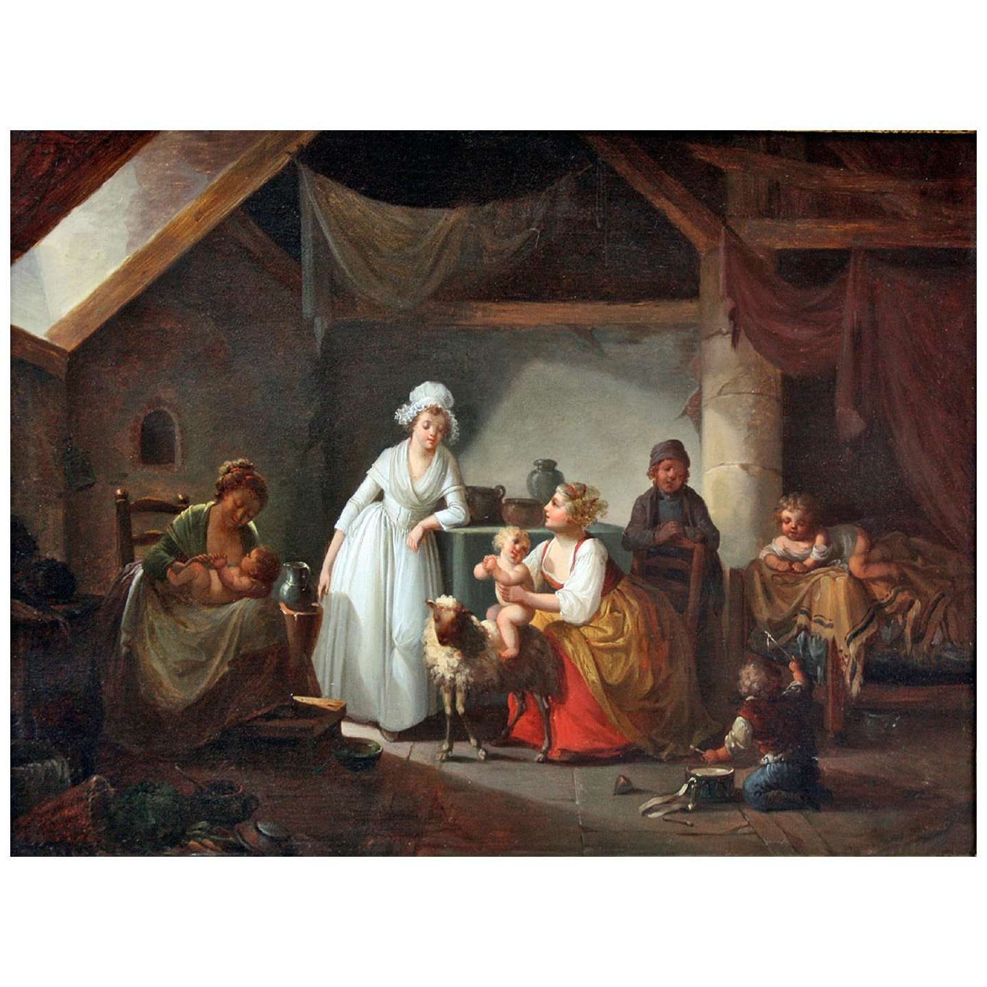- Louise Drolling. Sc?ne dans la chambre des enfants. 1827. Collection privee