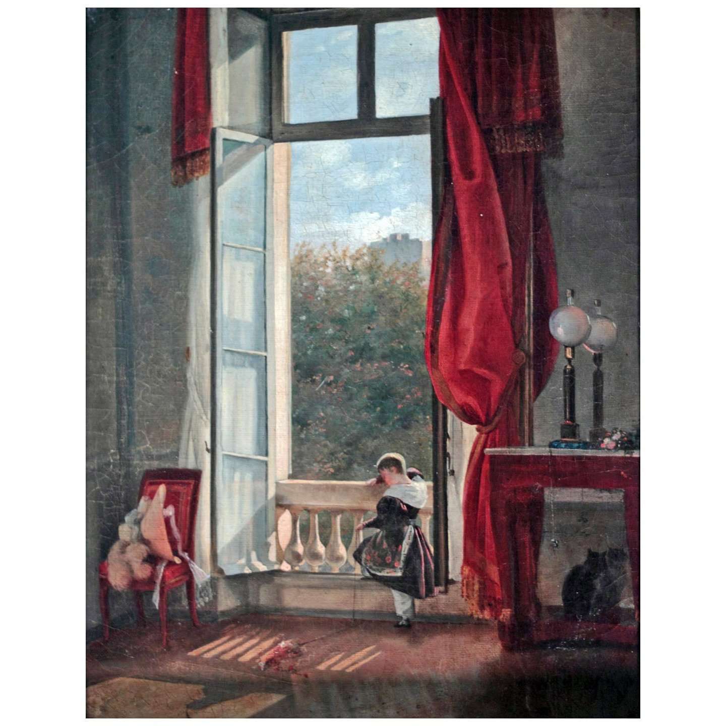 - Louise Drolling. Portrait d'enfant dans un int?rieur. 1820s. Collection privee