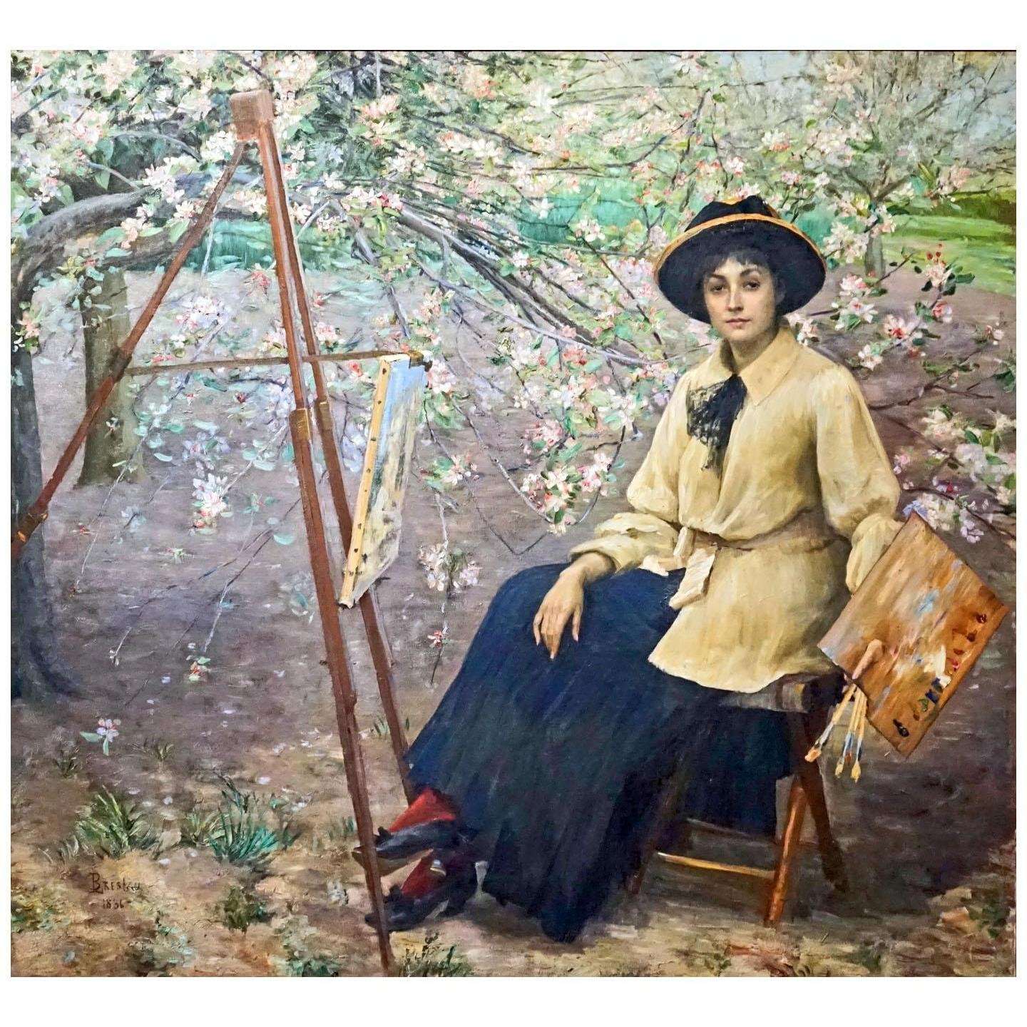   Louise Breslau. Sous les Pommiers (Julie Feurgard). 1886. MCBA Lausanne
