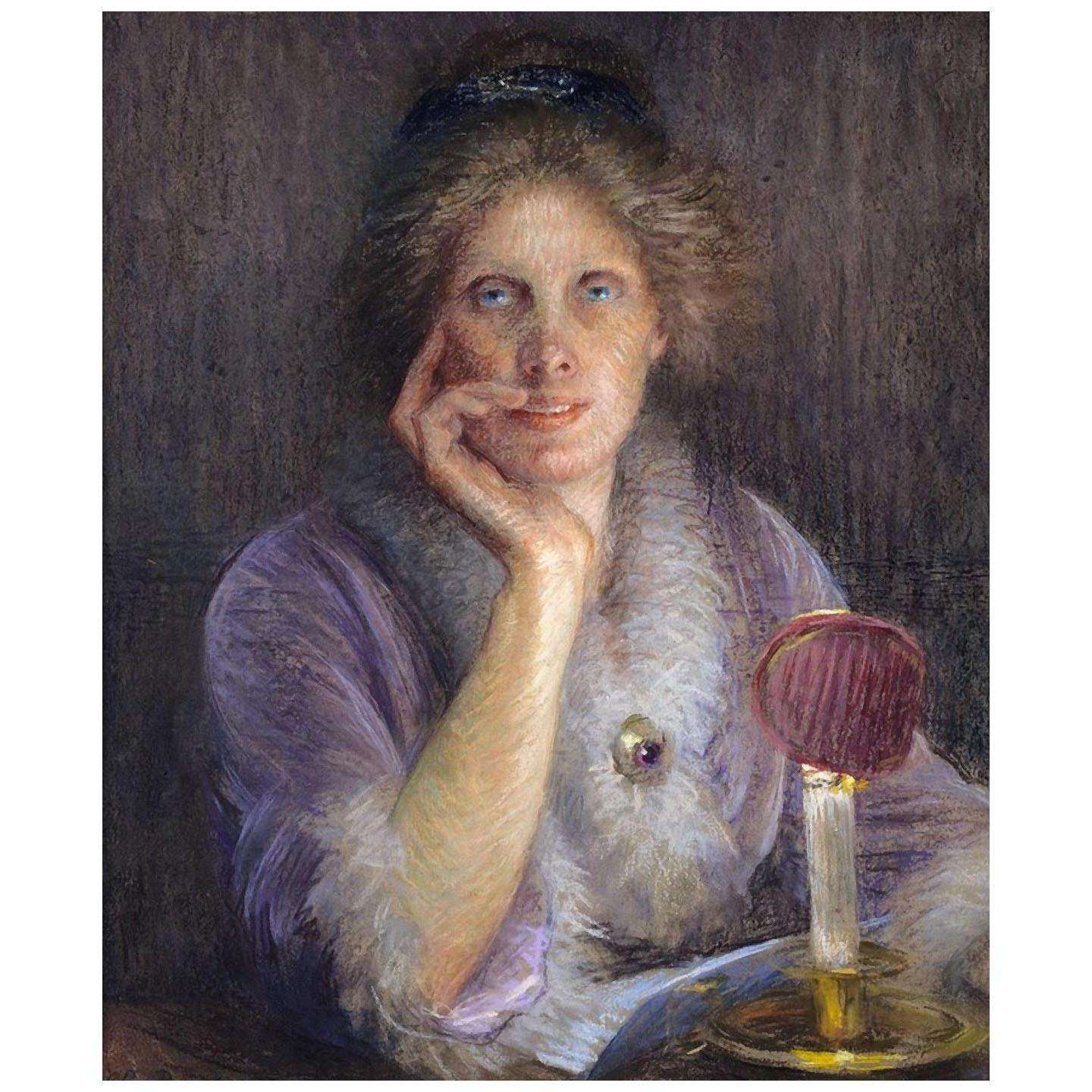   Louise Breslau. Sous la lampe. 1912. Mus?e Antoine L?cuyer, Saint-Quentin