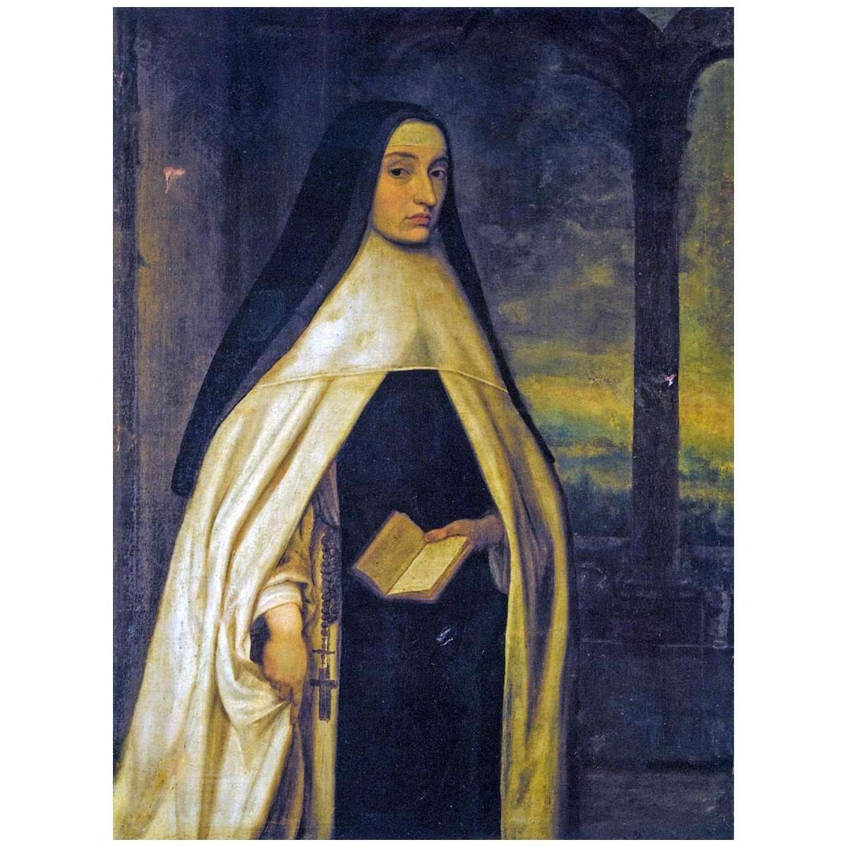  Louise Hollandine von Pfalz. Self-Portrait as Benedictine Nun. 1670. Private collection