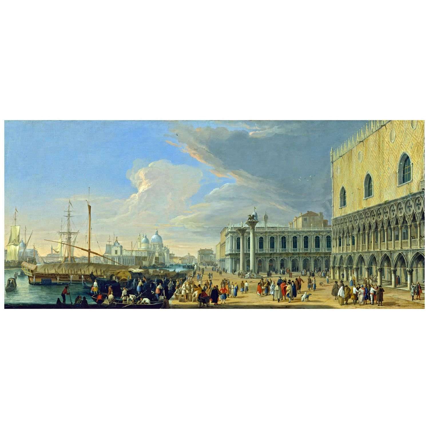  Luca Carlevarijs. Il Molo verso ovest. 1709. Metropolitan Museum of Art NY