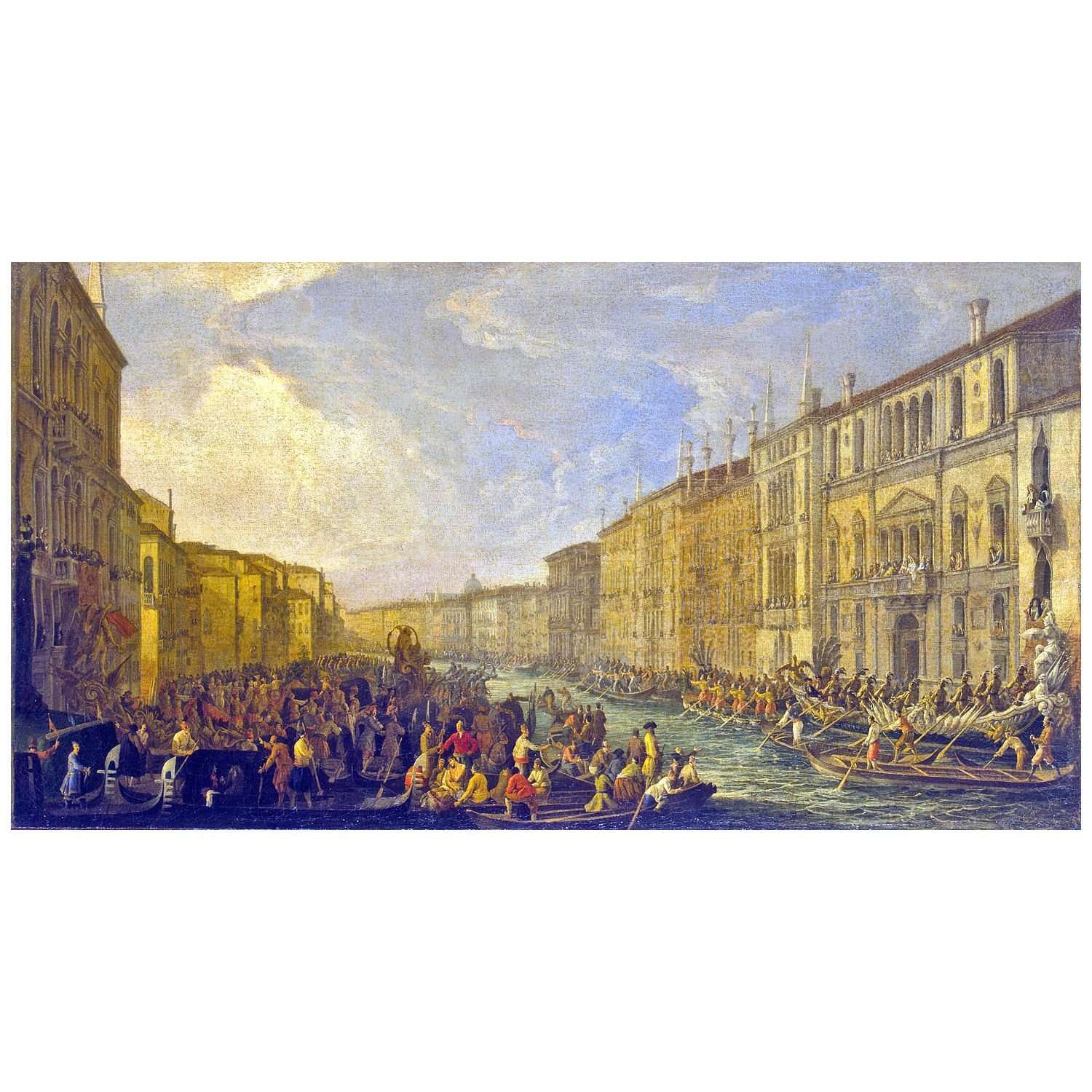  Luca Carlevarijs. Regata sul Canal Grande. 1710. Hermitage Museum