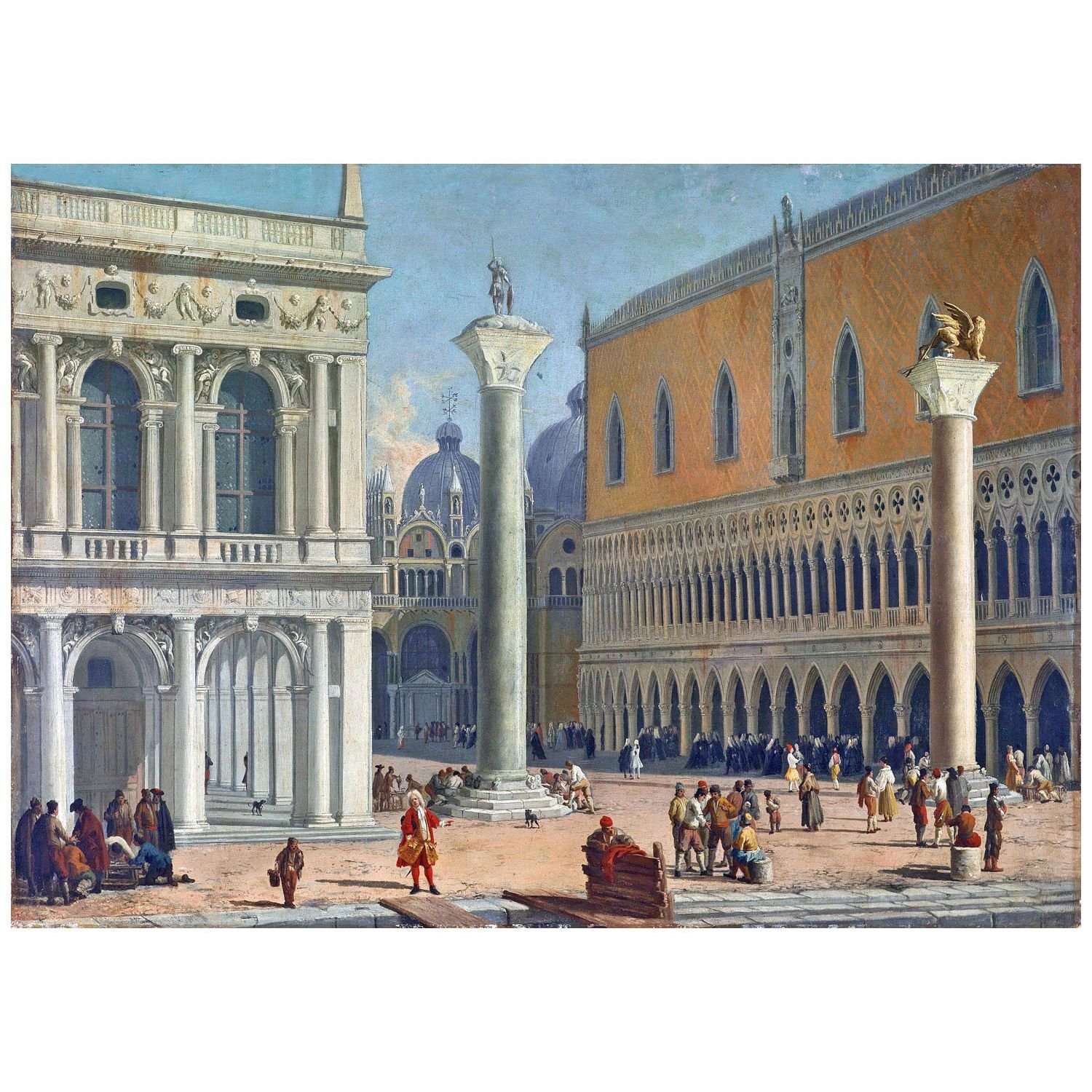  Luca Carlevarijs. Piazetta. 1727. Private collection