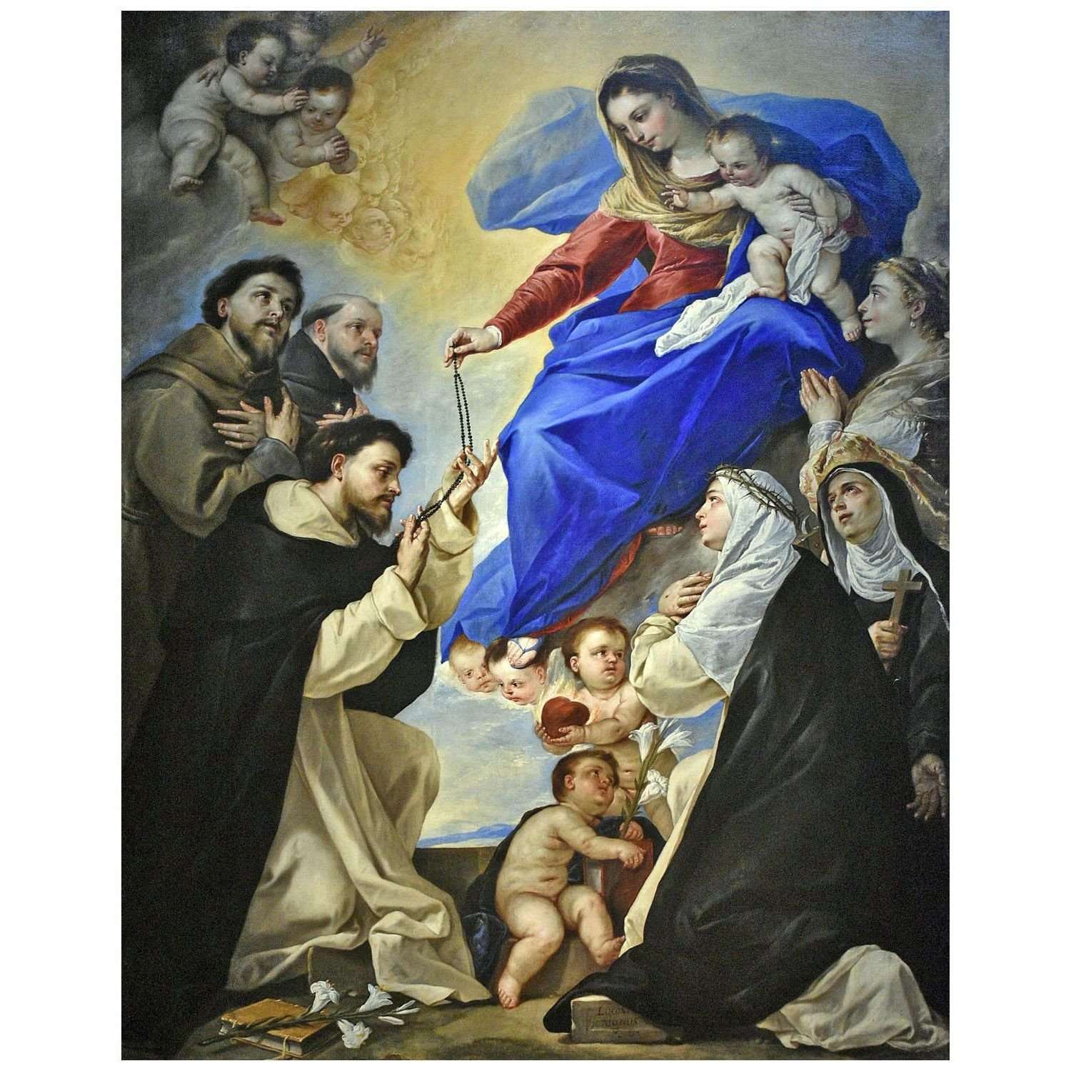  Luca Giordano. Madonna del Rosario. 1657. Museo di Capodimonte Napoli