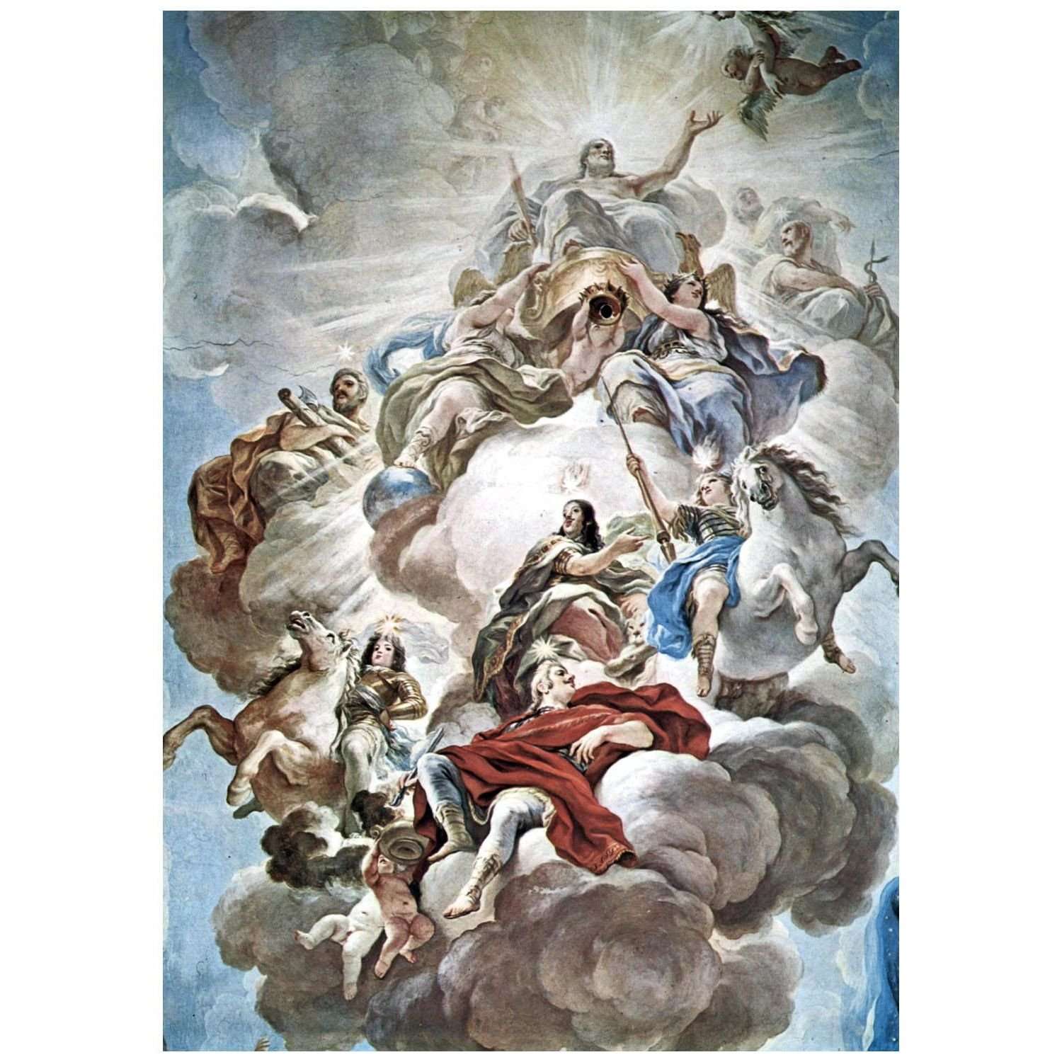  Luca Giordano. Trionfo dei Medici tra le nuvole. 1684. Palazzo Medici-Riccardi Firenze