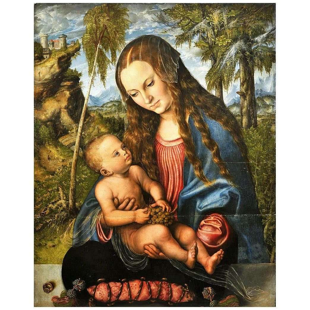  Lucas Cranach the Elder. Madonna under Fir Tree. 1510. National Museum Wroclaw