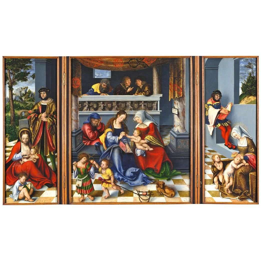  Lucas Cranach the Elder. The Holy Kinship (Torgau Altar). 1514. Stadel Frankfurt