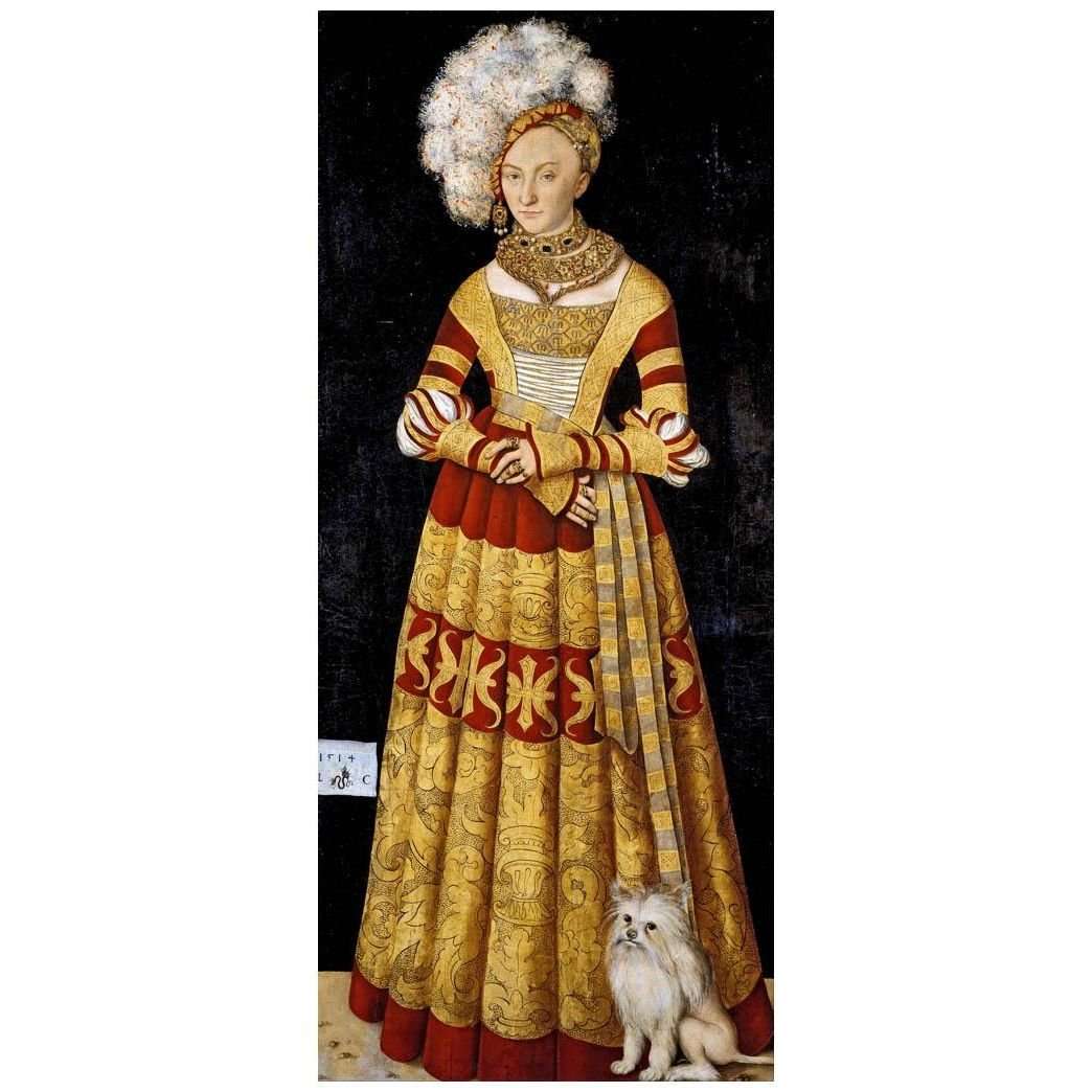  Lucas Cranach the Elder. Catherine of Mecklenburg, Duchess of Saxony. 1514. Gemaldegalerie Dresden