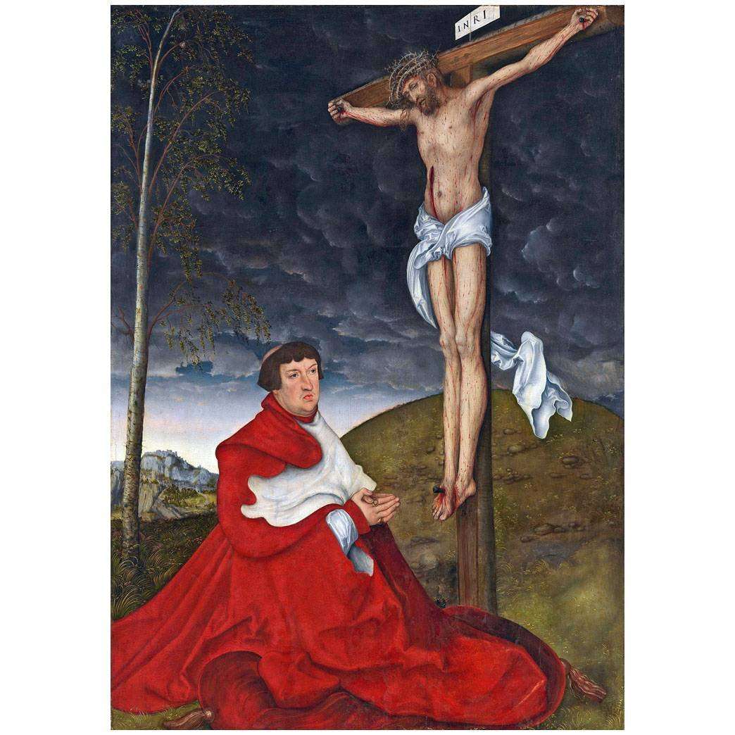  Lucas Cranach the Elder. Cardinal Albrecht of Brandenburg. 1520. Alte Pinakothek Munchen