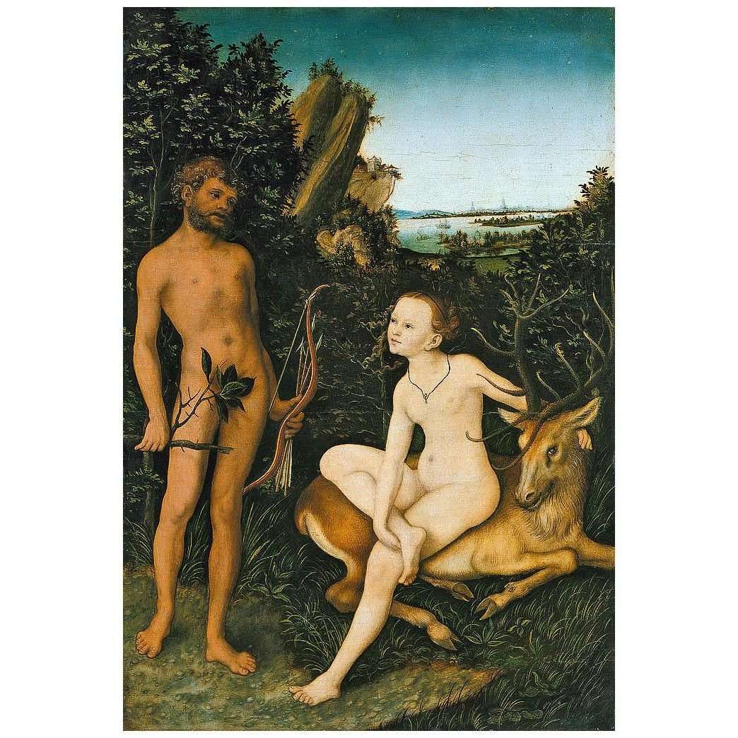  Lucas Cranach the Elder. Apollo and Diane. 1530. Gemaldegalerie Berlin