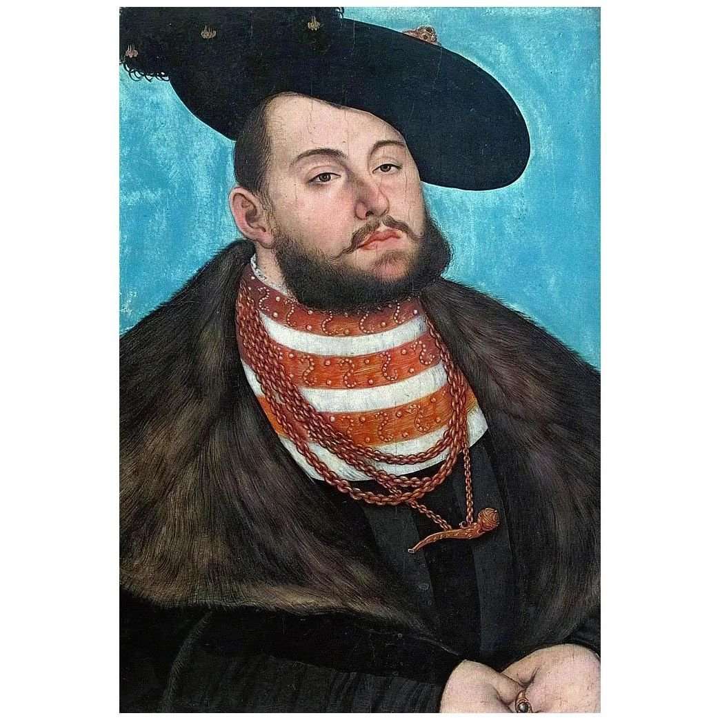  Lucas Cranach the Elder. John Frederick I, the Elector of Saxony. 1531. Louvre