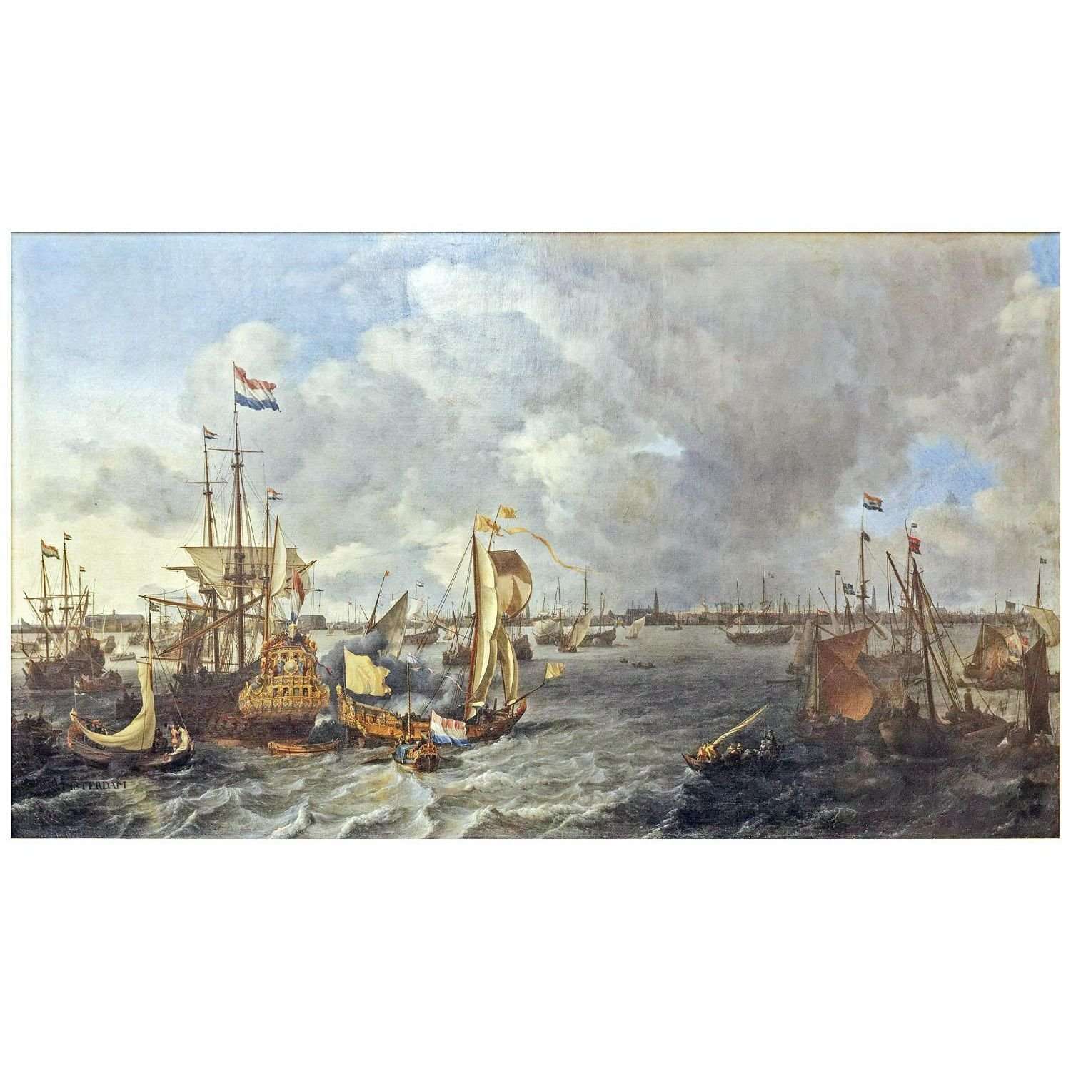  Ludolf Backhuysen. Le Port dAmsterdam. 1666. Musee du Louvre