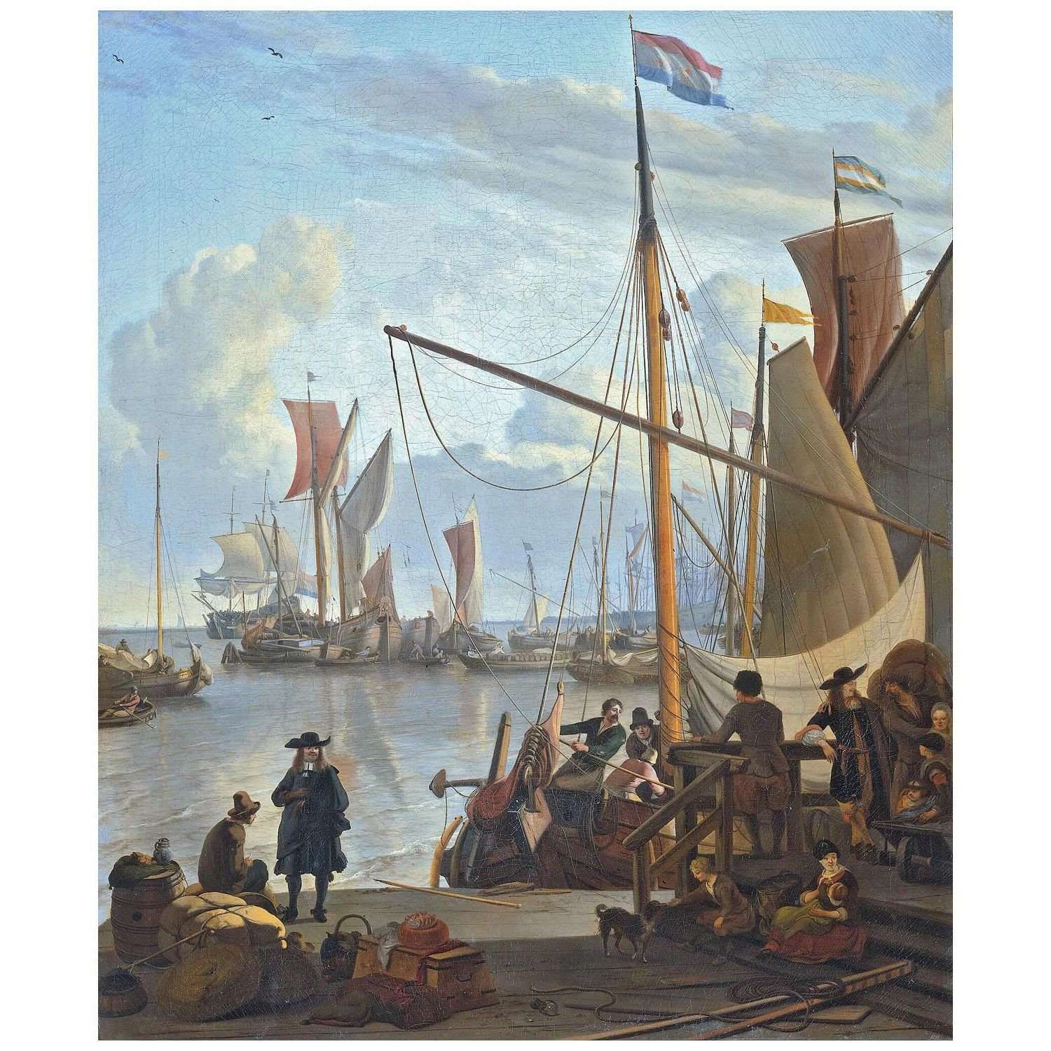  Ludolf Backhuysen. View from the Mussel Pier in Amsterdam. 1673. Rijksmuseum Amsterdam