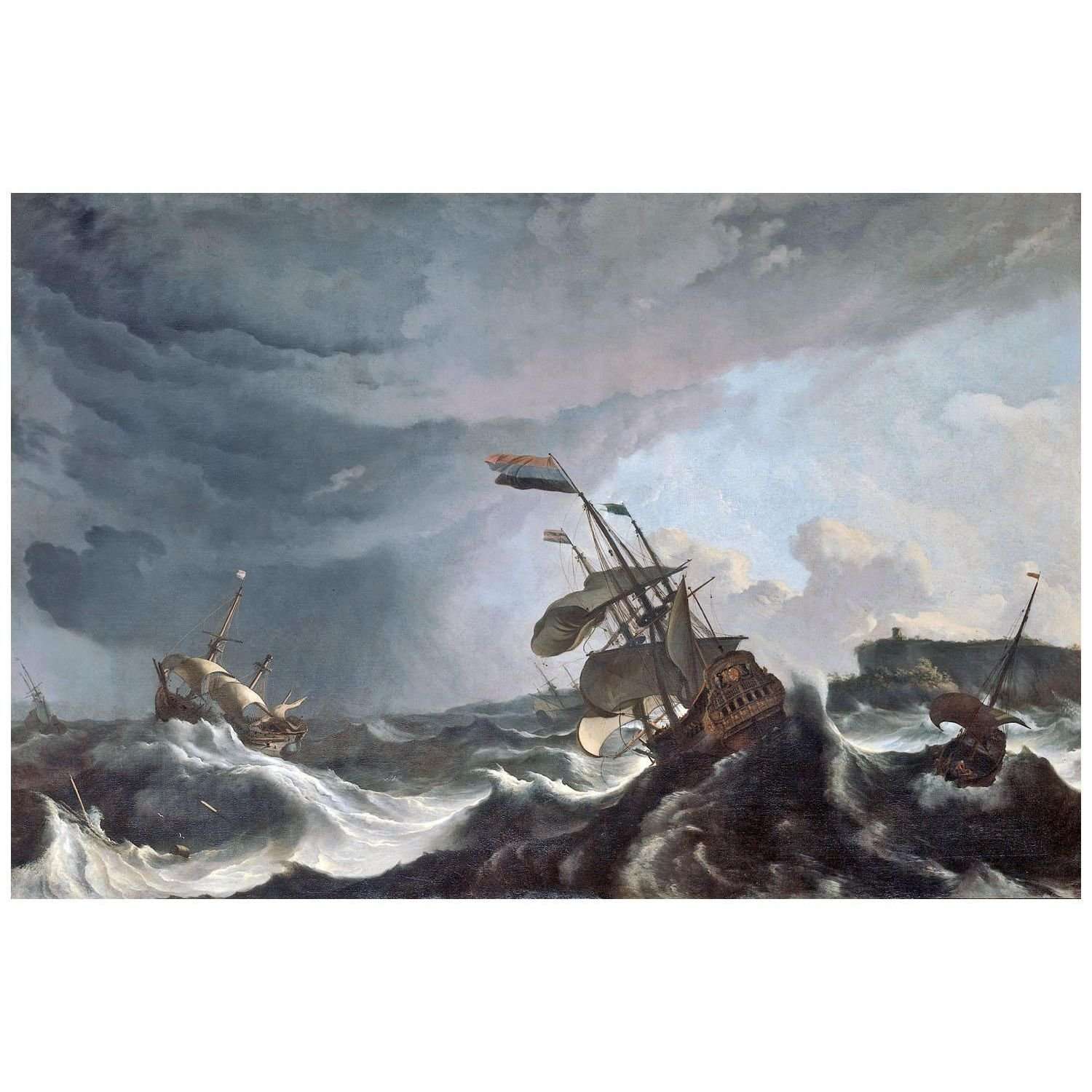  Ludolf Backhuysen. Warships in a Heavy Storm. 1690. Rijksmuseum Amsterdam