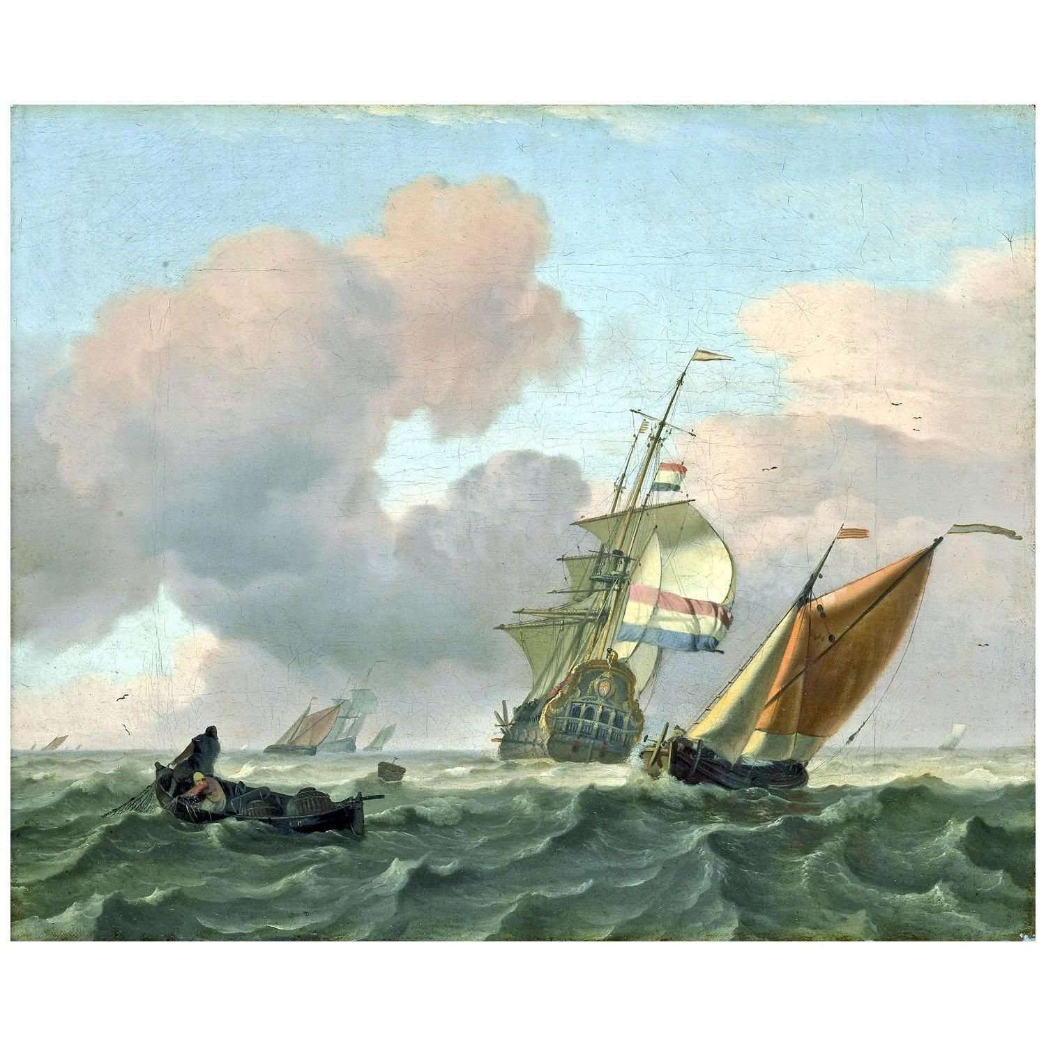  Ludolf Backhuysen. Turbulent Sea with Ships. 1697. Rijksmuseum Amsterdam