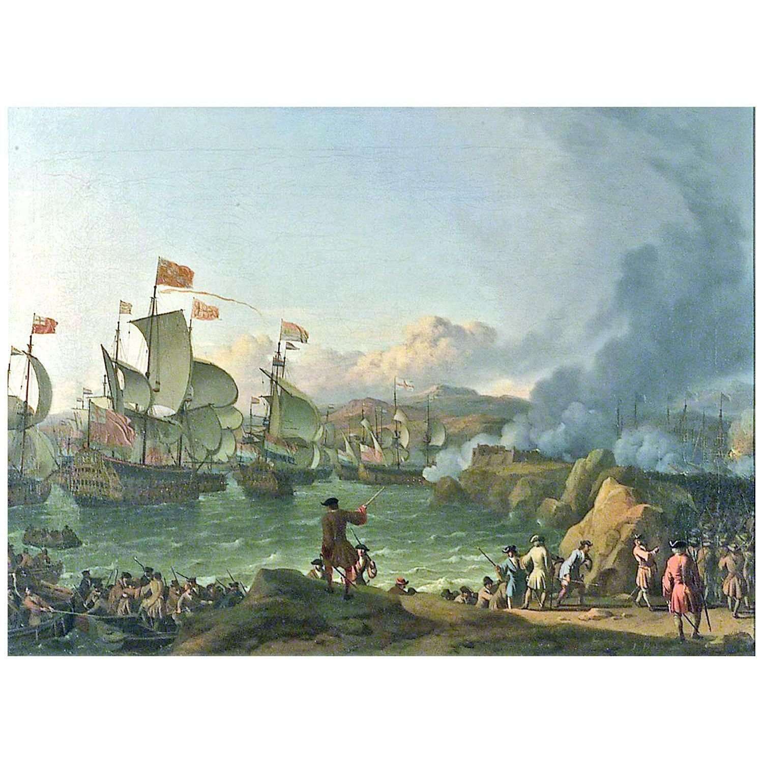  Ludolf Backhuysen. The Battle of Vigo Bay. 1700. National Maritime Museum London