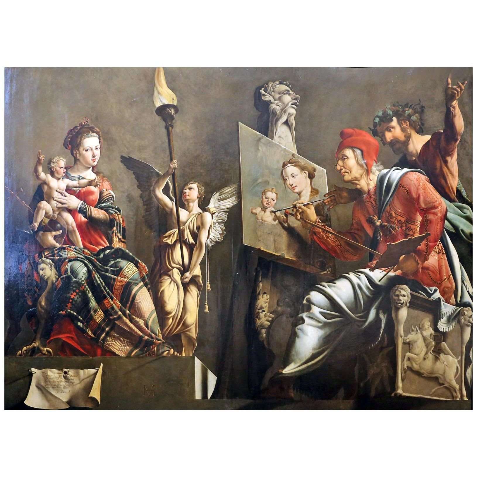  Maarten van Heemskerck. Saint Luke Painting the Madonna. 1532. Frans Hals Museum Haarlem