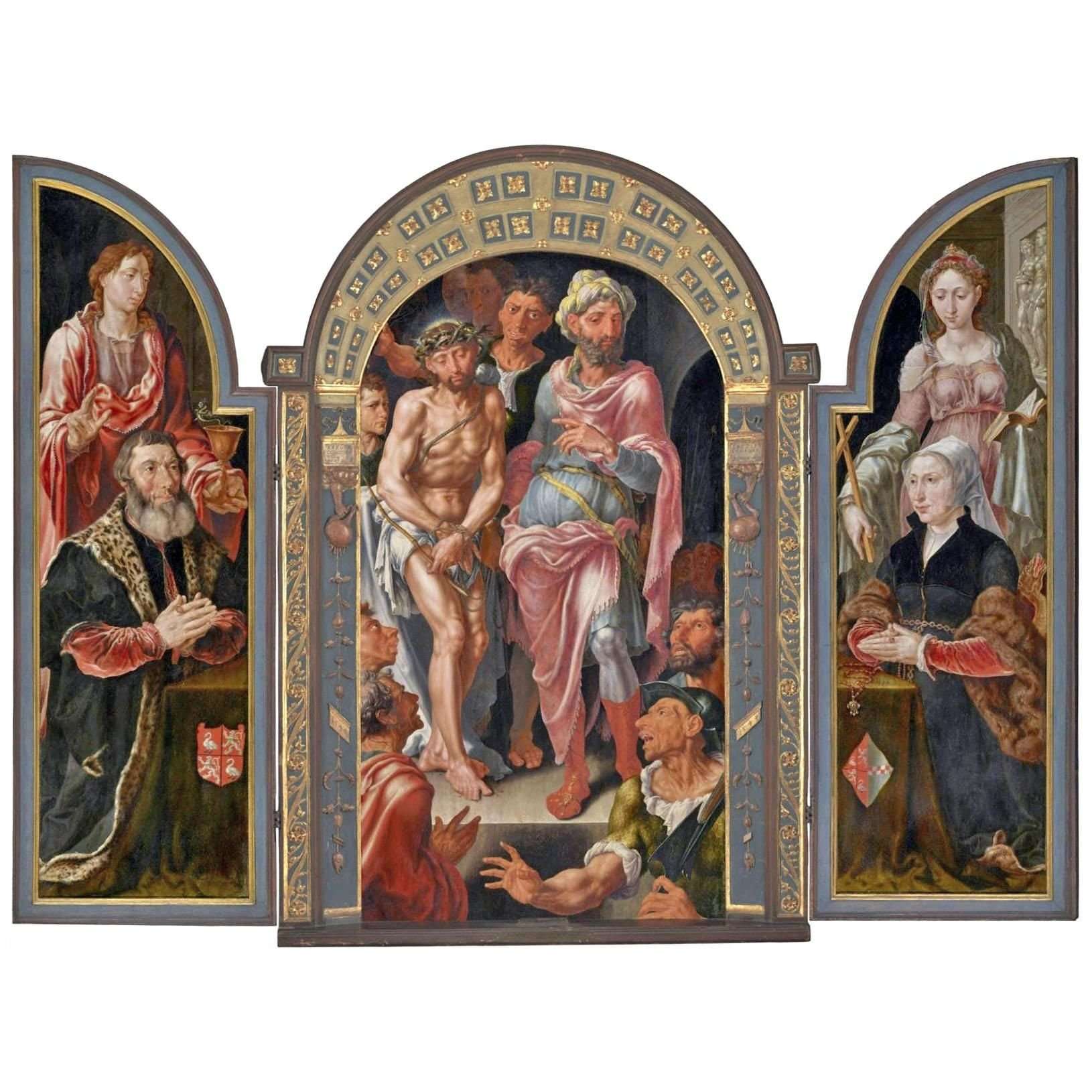  Maarten van Heemskerck. Ecce Homo Triptych. 1544. Muzeum Narodowe w Warszawie