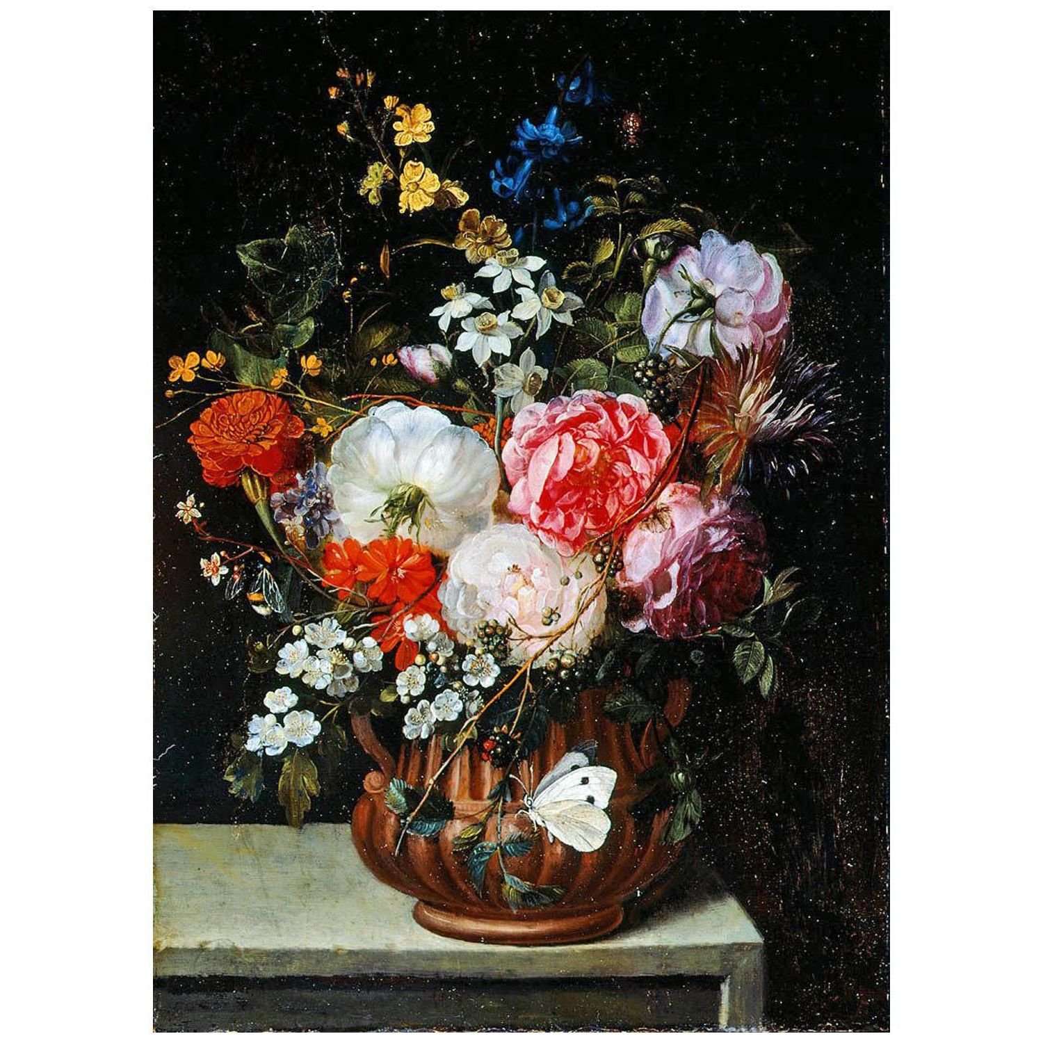  Maria van Oosterwijck. Flowers in a Glass Vase. 1670. Quebec Art Museum Montreal