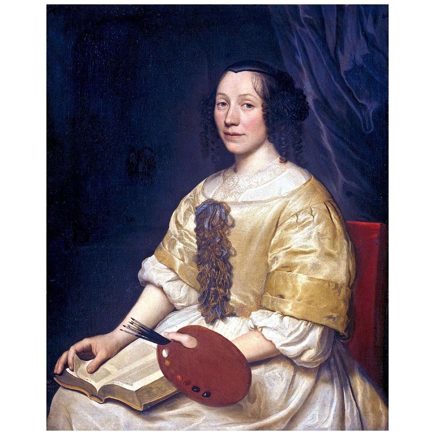  Wallerant Vaillant. Portrait of Maria van Oosterwijck. 1671. Rijksmuseum