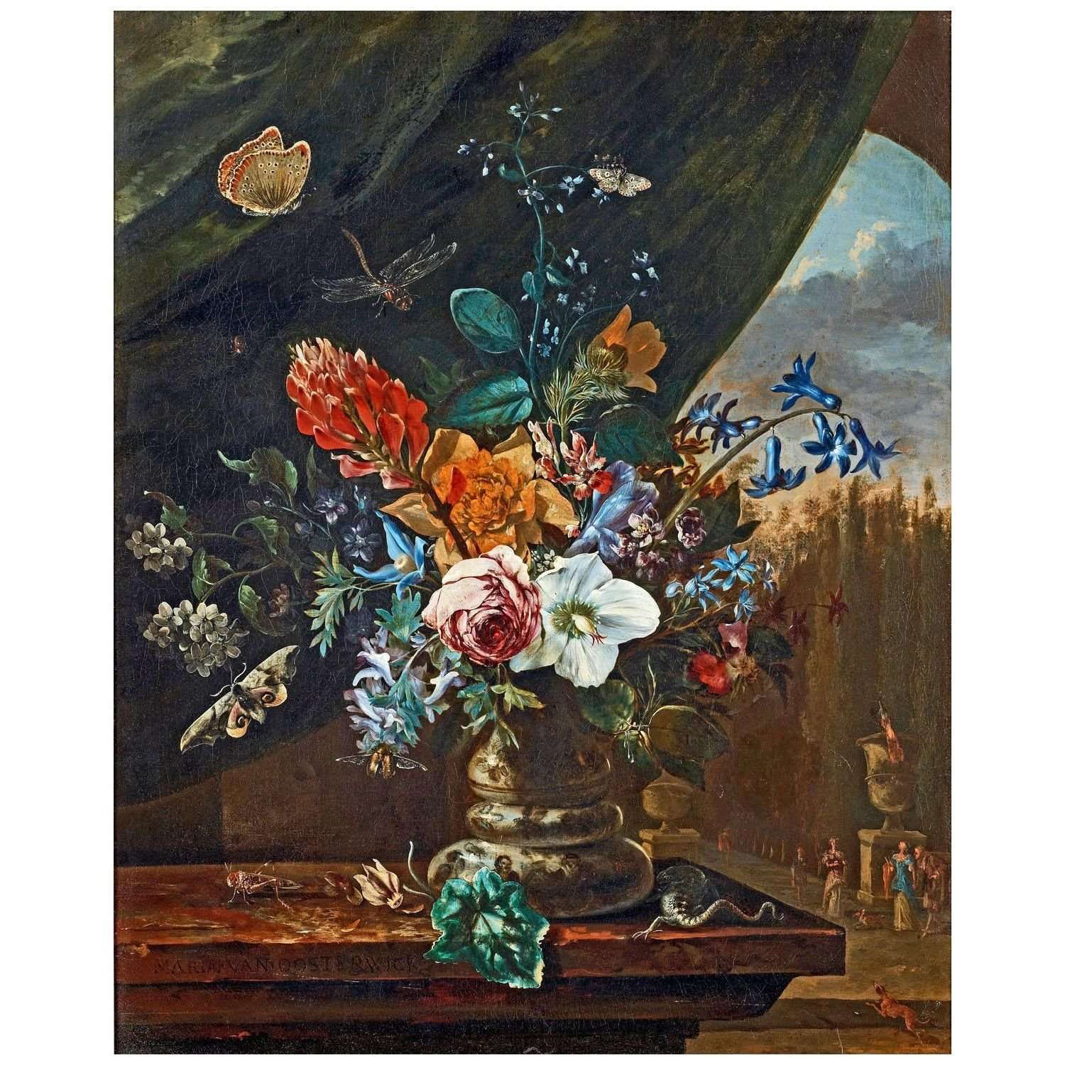  Maria van Oosterwijck. A Floral Still Life. 1680. Private collection