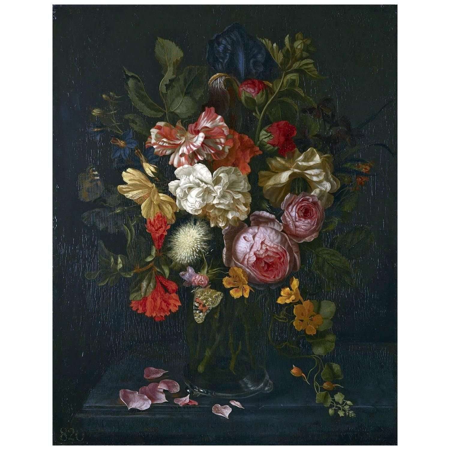  Maria van Oosterwijck. Flowers and Butterflies. 1686. Hampton Court London