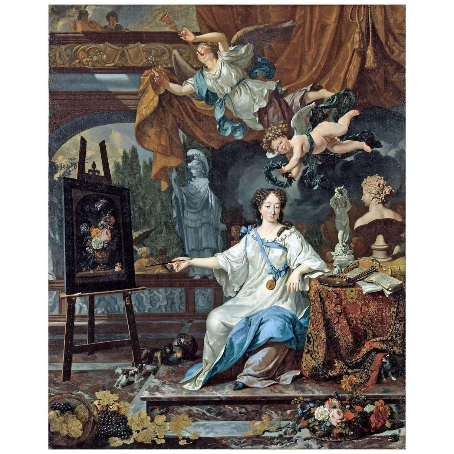  Michiel van Musscher. Allegorical Portrait of an Artist in Her Studio. 1680s. Rijksmuseum