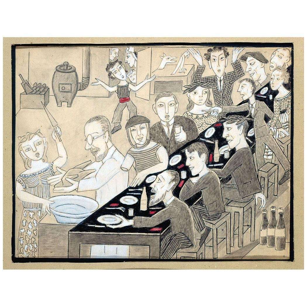  Marie Vasilieff. Banquet Braque. 1917