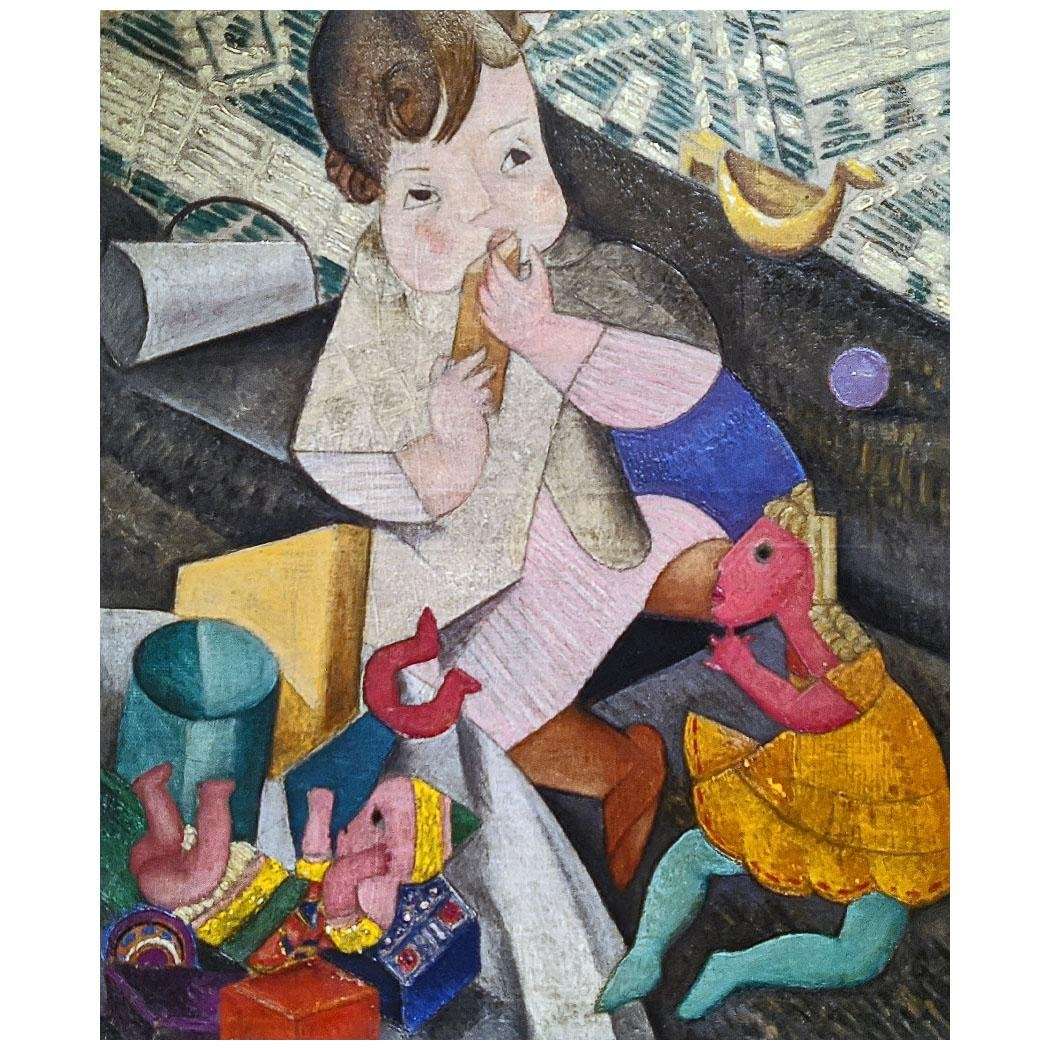  Marie Vasilieff. Enfant avec des jouets. 1920s
