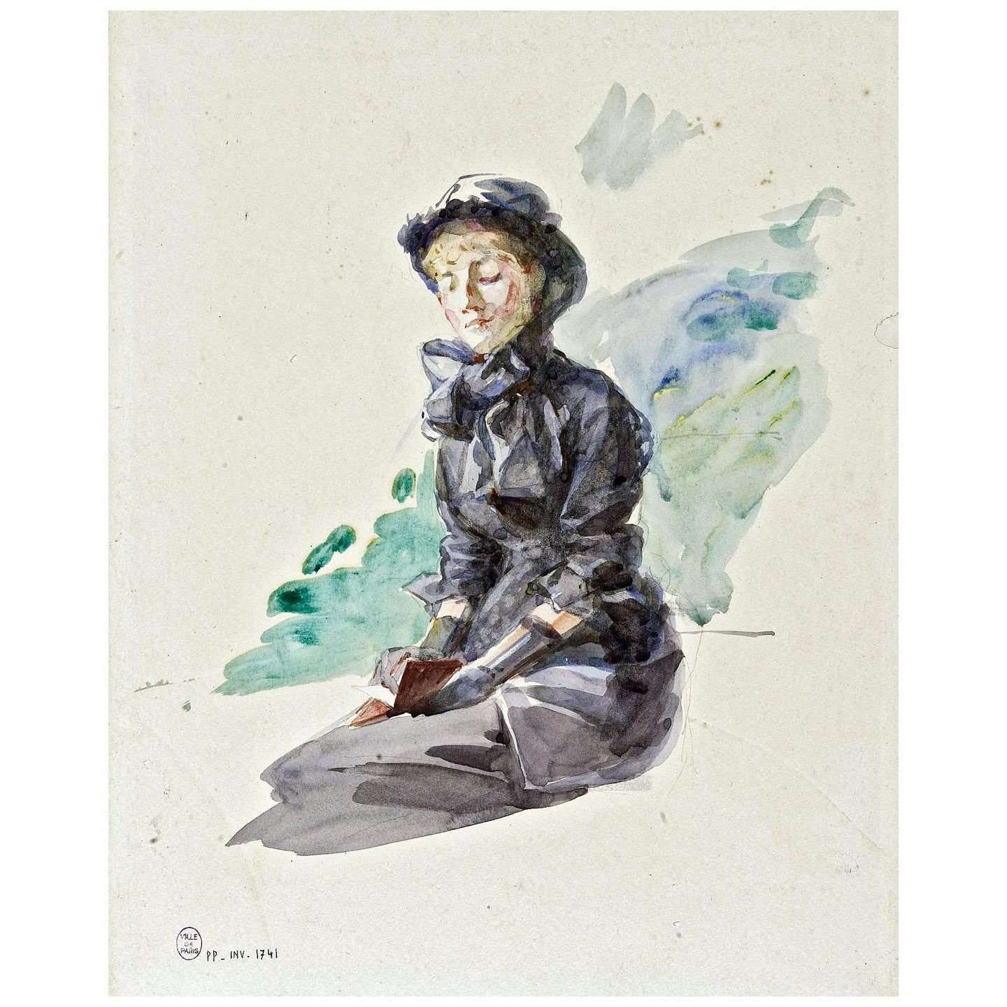  Marie Bracquemond. Femme assise. 1885. MBA de la ville de Paris