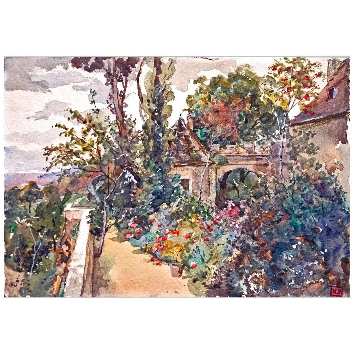  Marie Bracquemond. Jardin en terrasse. 1885. Musee dOrsay