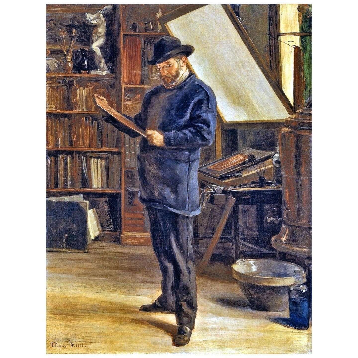  Marie Bracquemond. F?lix Bracquemond dans Atelier. 1886. Private collection