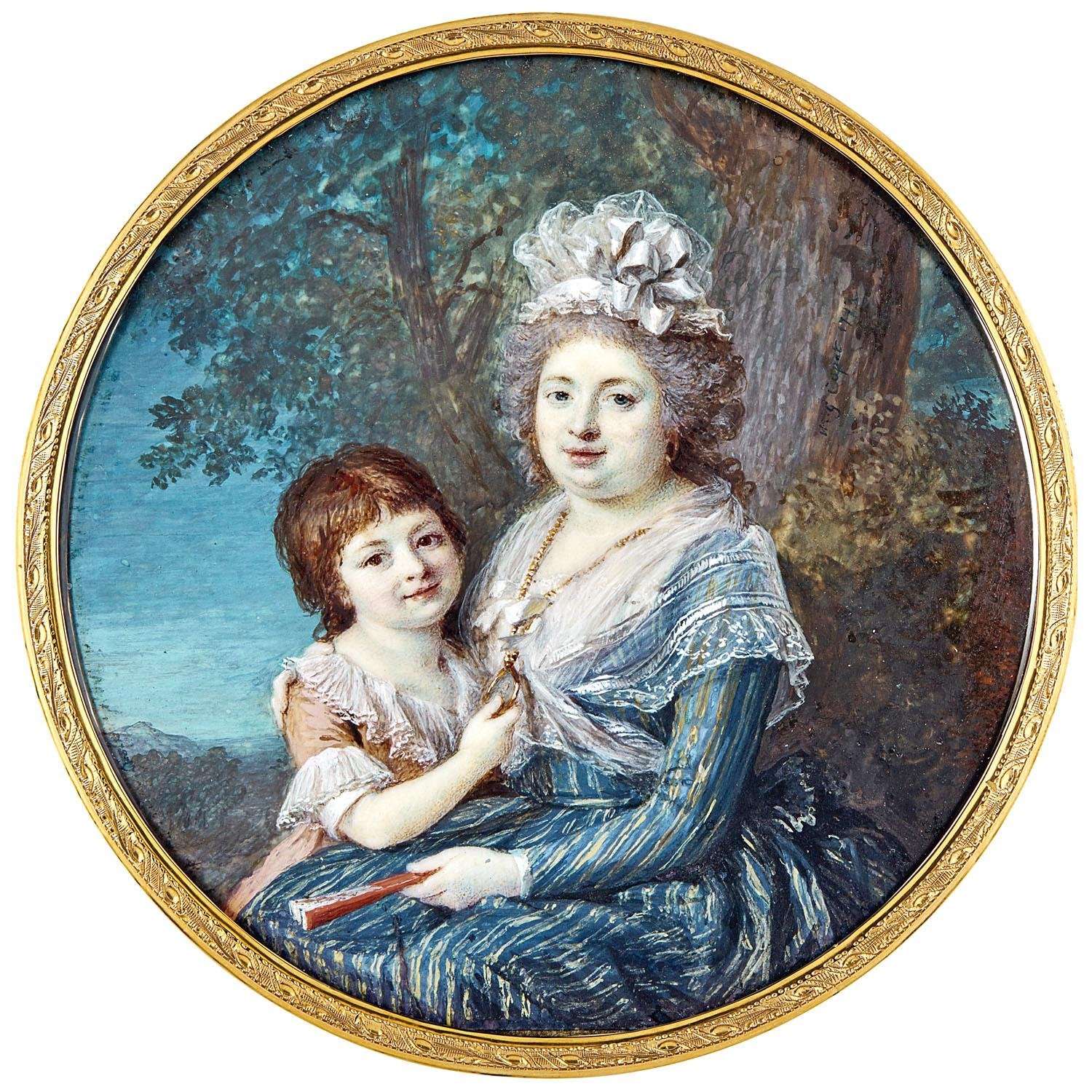  Marie-Gabriel Capet. M?re et son enfant dans un paysage. 1793. Private collection