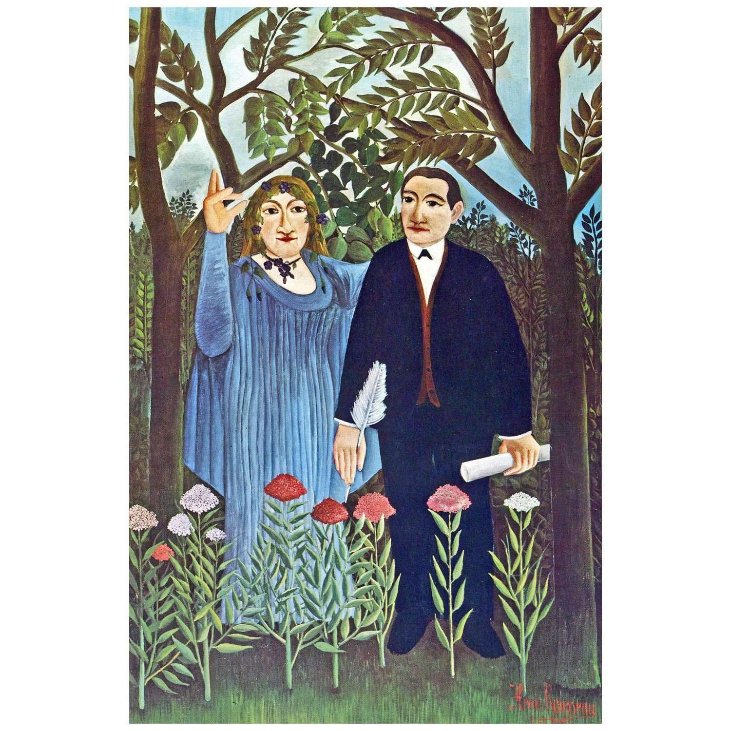  Henri Pousseau La musa inspirant le poete. 1909. Musee Pushkine Moscou
