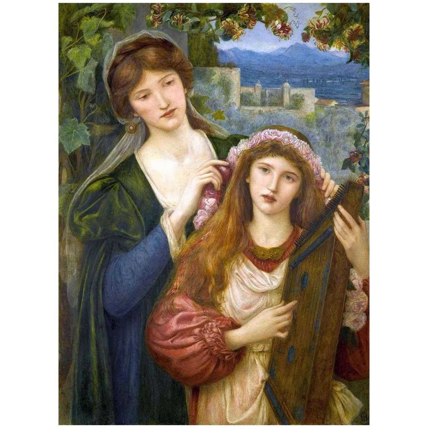  Marie Spartali. The Childhood of Saint Cecilia. 1883. Private collection