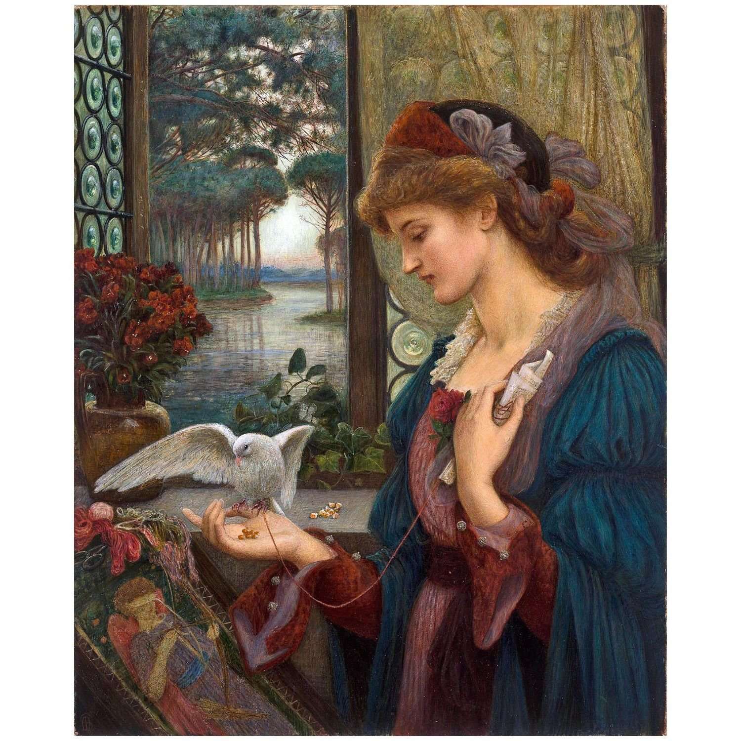  Marie Spartali. Loves Messenger. 1885. Delaware Art Museum