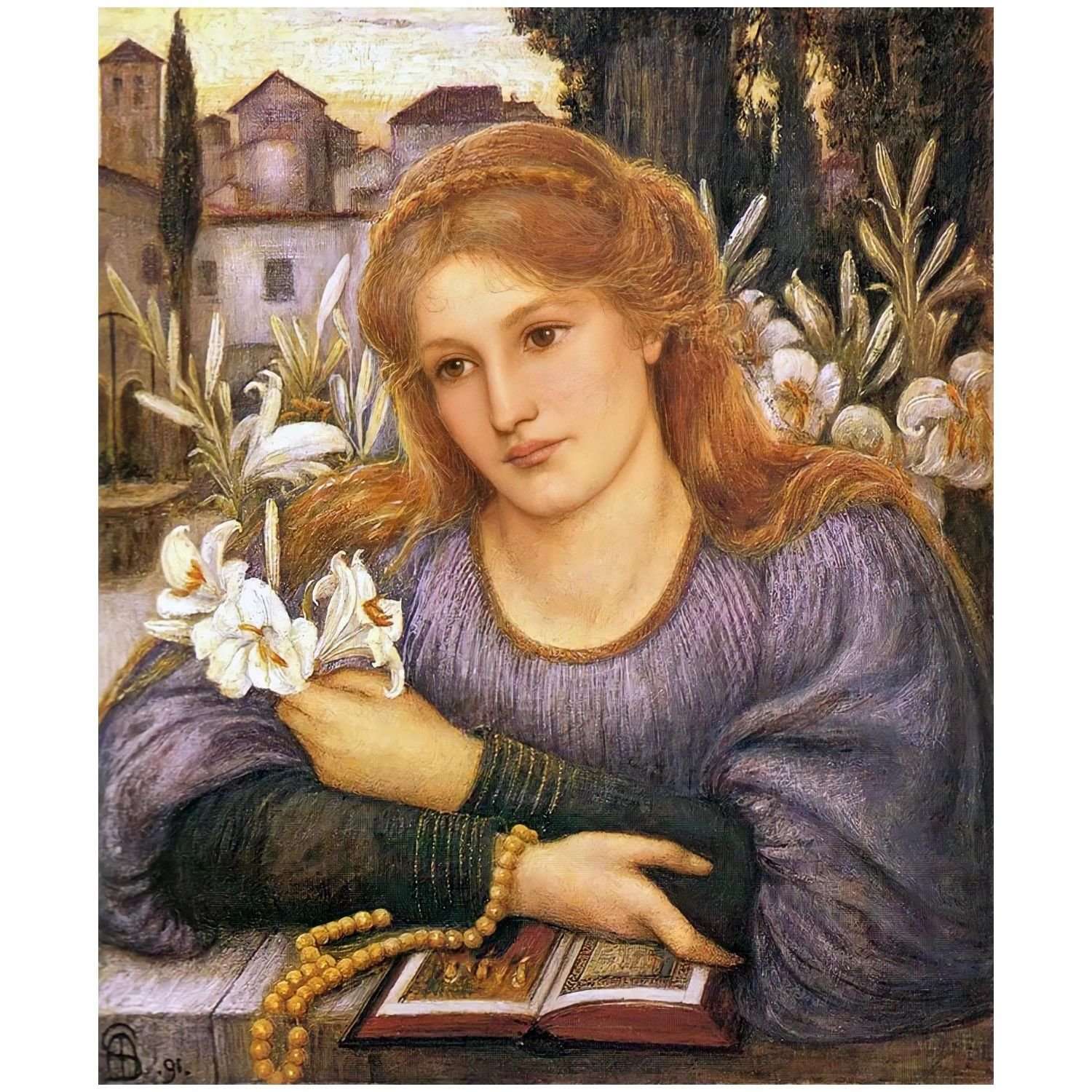  Marie Spartali. Convent Lily. 1891. Private collection